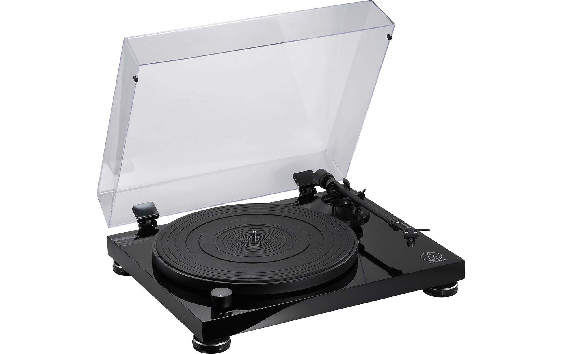 Audio-Technica AT-LPW50PB – Plattenspieler – Riemenantrieb, Phono-Vorverstärker, 33⅓/45 U/min – Schwarz