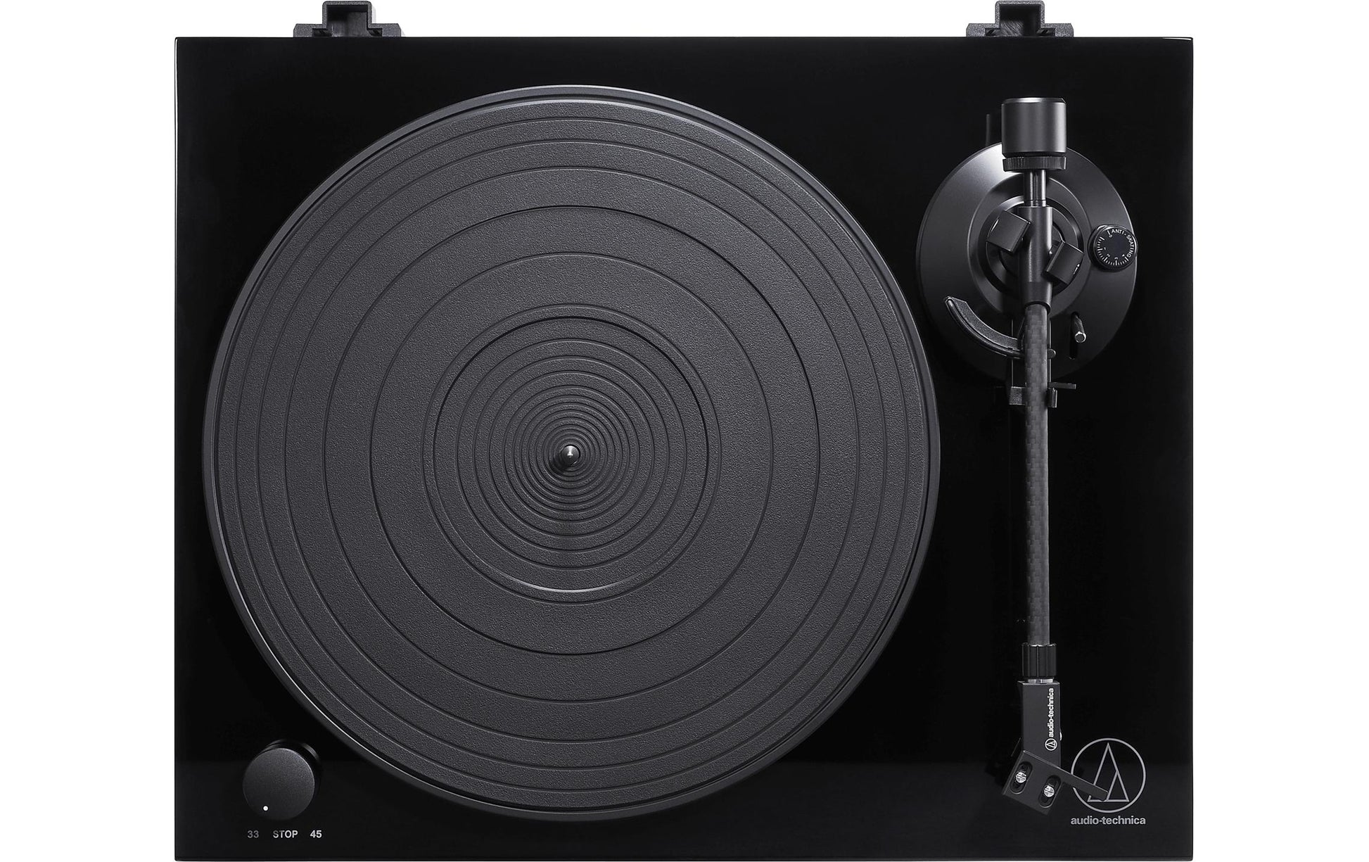 Audio-Technica AT-LPW50PB – Plattenspieler – Riemenantrieb, Phono-Vorverstärker, 33⅓/45 U/min – Schwarz