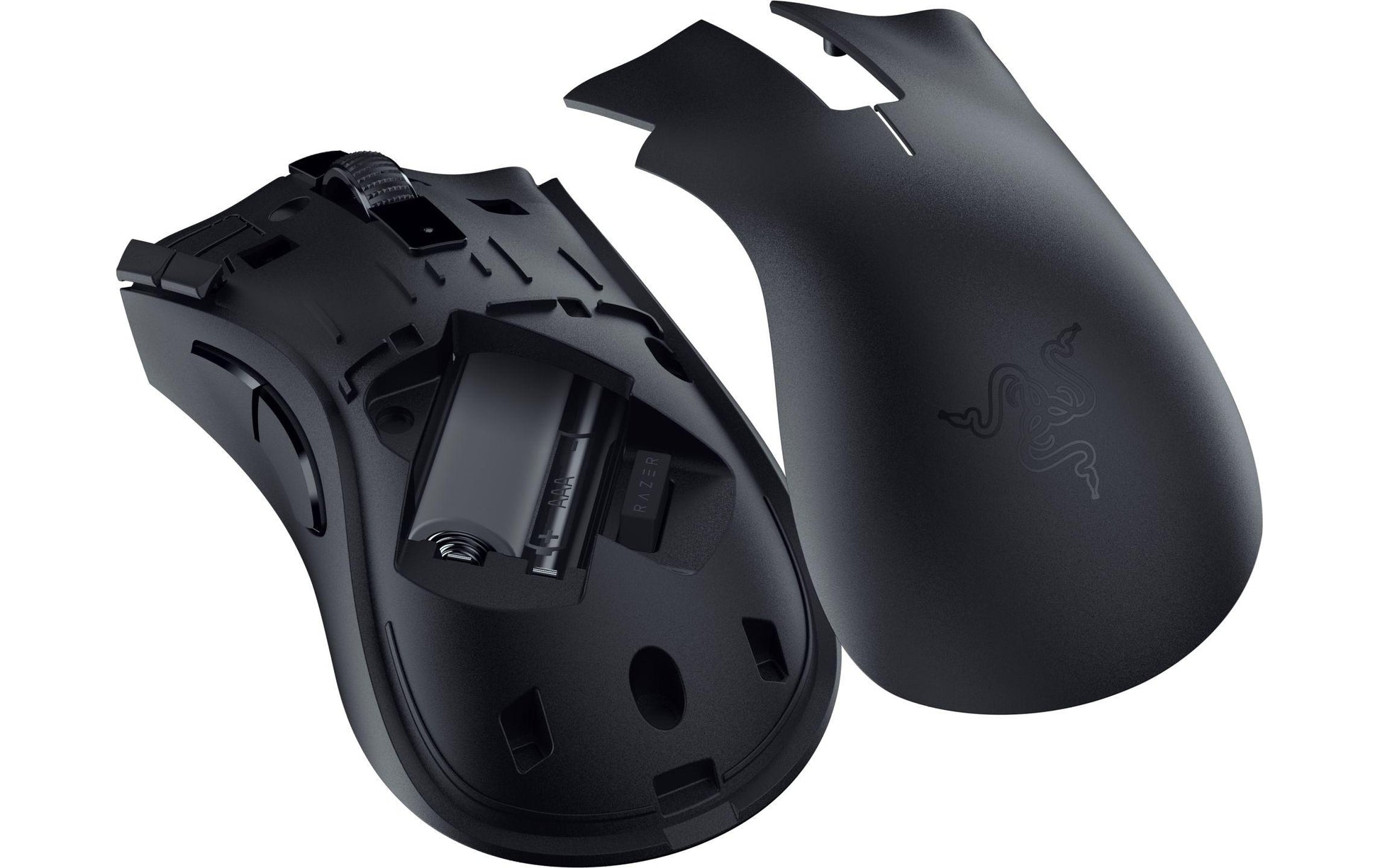 Razer DeathAdder V2 HyperSpeed Gaming-Maus – kabellos, 14'000 dpi, 7 Tasten, für Rechtshänder, schwarz
