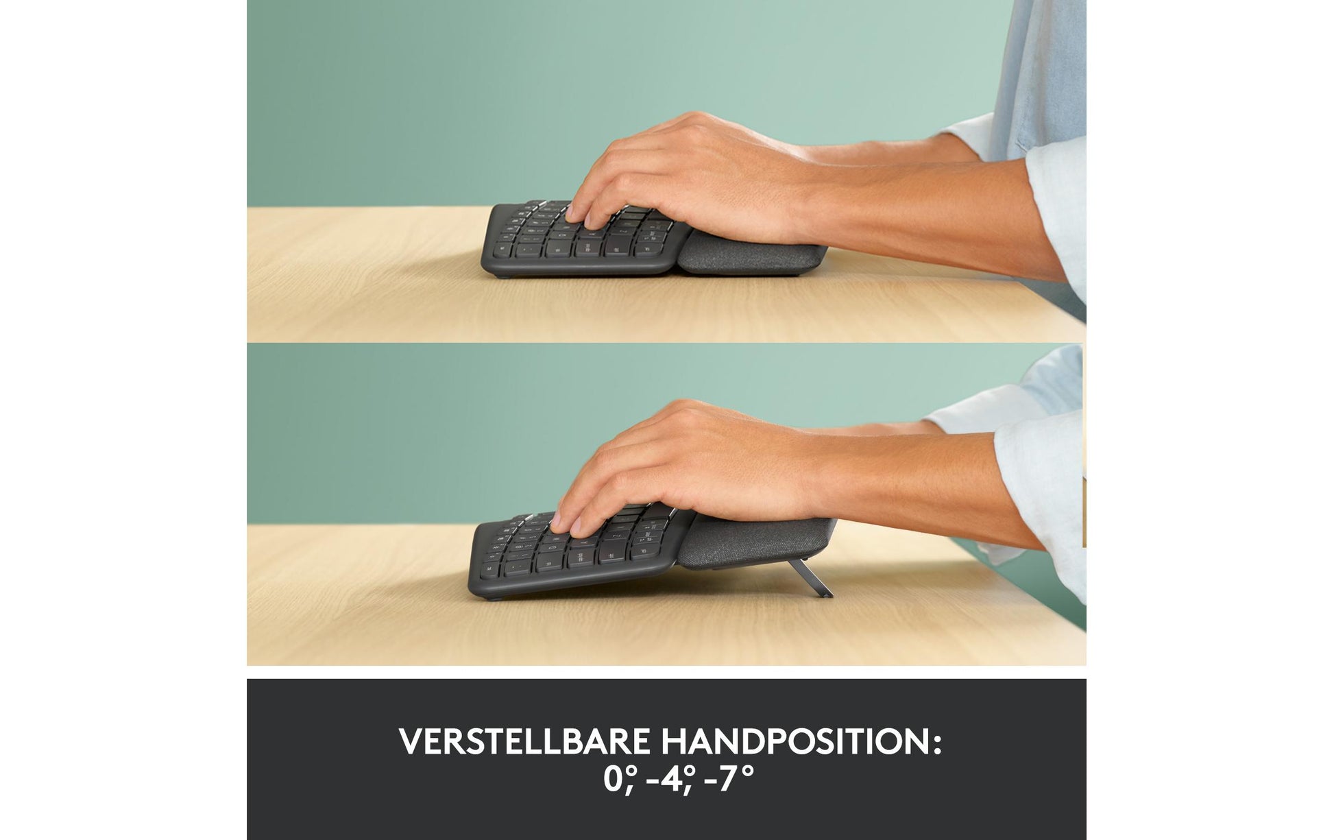 Logitech ERGO K860 – Tastatur, US-Layout (EN), ergonomisch, Grau