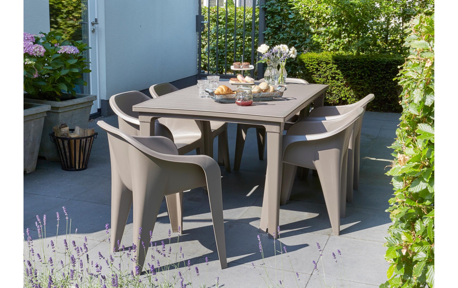 Allibert Tisch – Hellbraun – Kunststoff – Tisch 165 × 94 × 74 cm