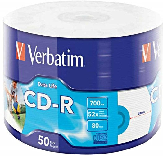 Verbatim CD-R 700 MB – 52×, bedruckbar, 50er Spindel