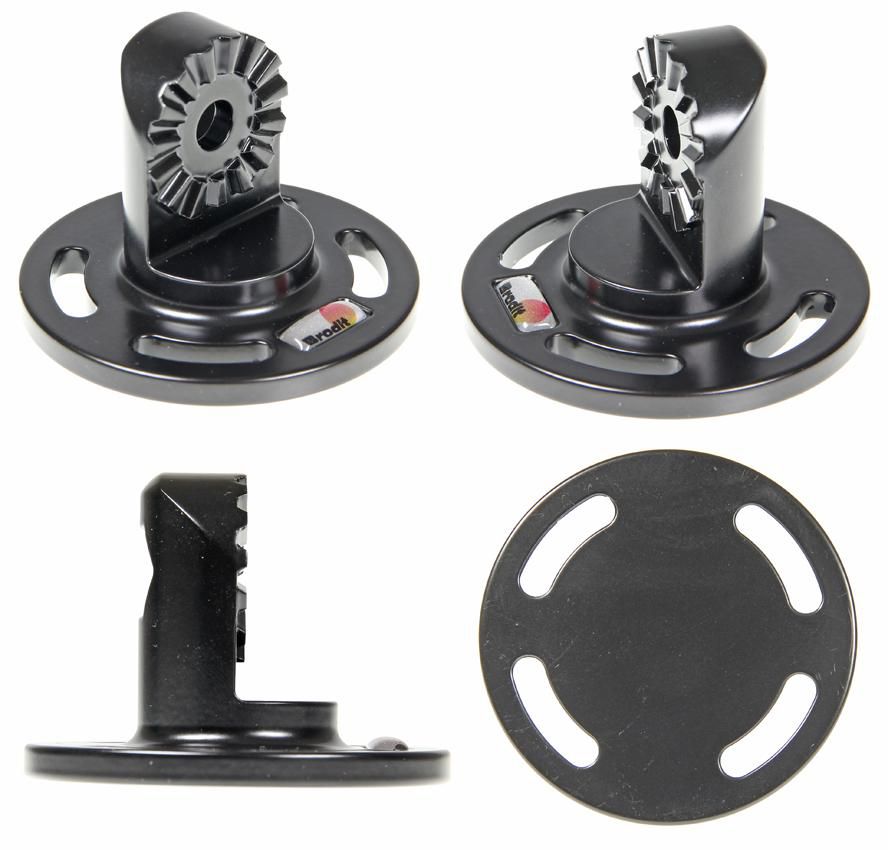 Brodit Bodenplatte, Ø 64 mm – Schwarz, Metall