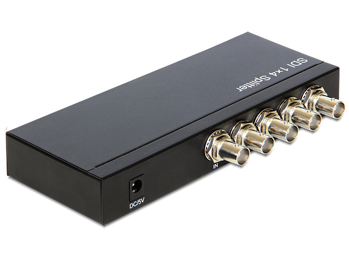 DeLOCK 3G-SDI-Splitter, 1×4, BNC, aktiv, externes Netzteil, bis 1080p
