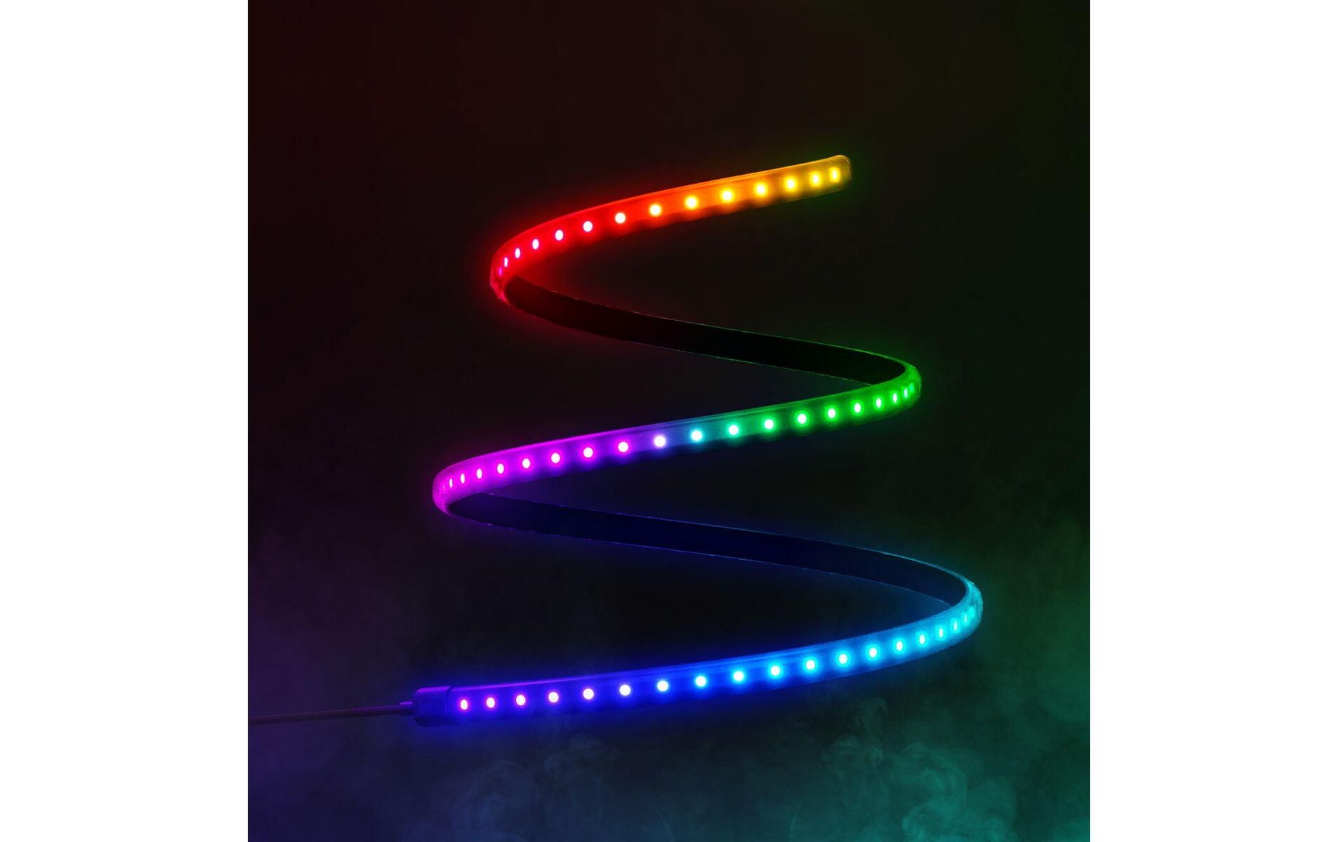 Twinkly LED-Strip – Starterset, 1,5 m, 540 lm, 24 W, RGB, BT, für HomeKit, schwarz