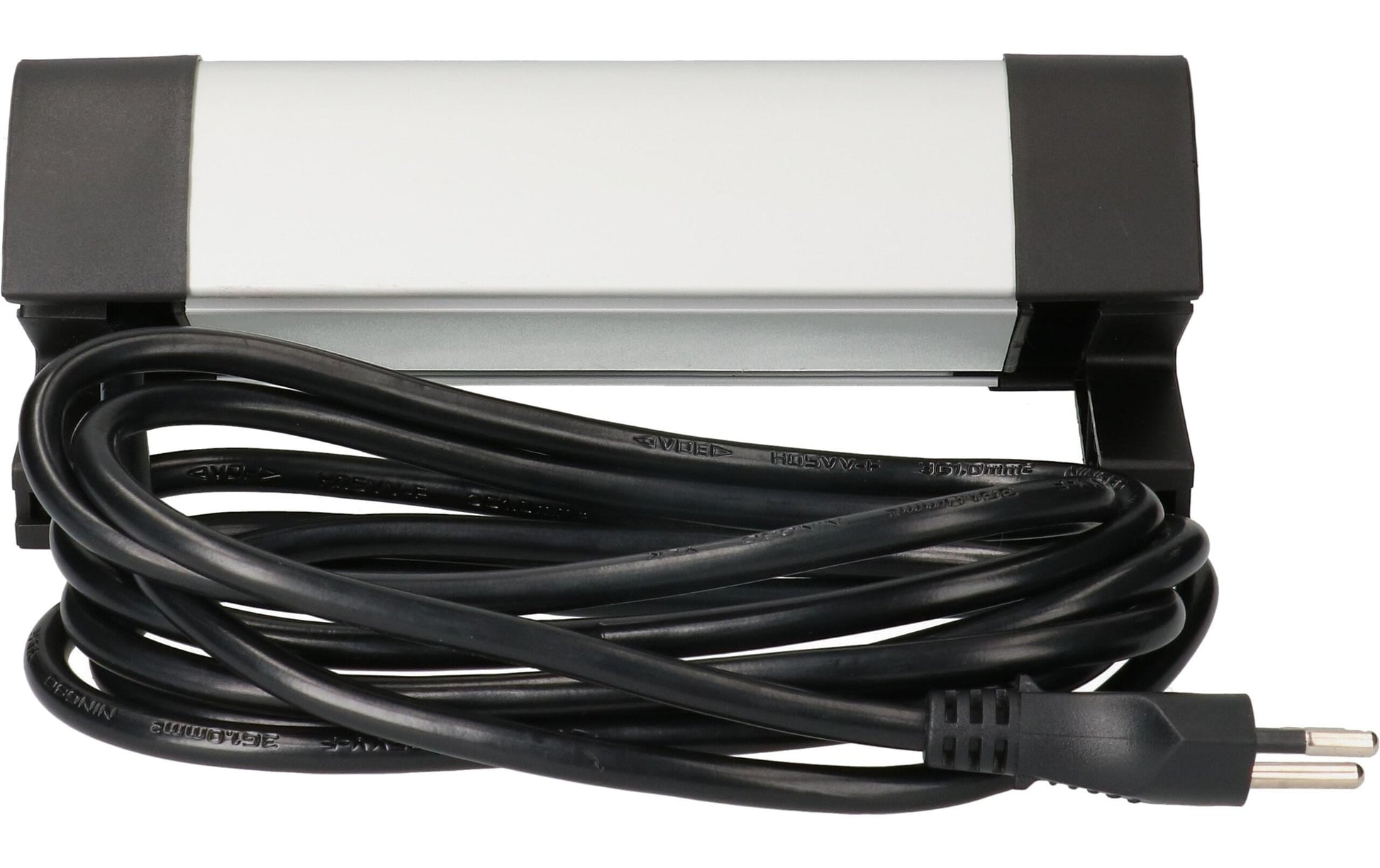 Max Hauri AG Max Hauri Alu-Office-Line Tischsteckdosenleiste, 4×T13, 3×USB, 2,5 m, ohne Schalter – schwarz/silber
