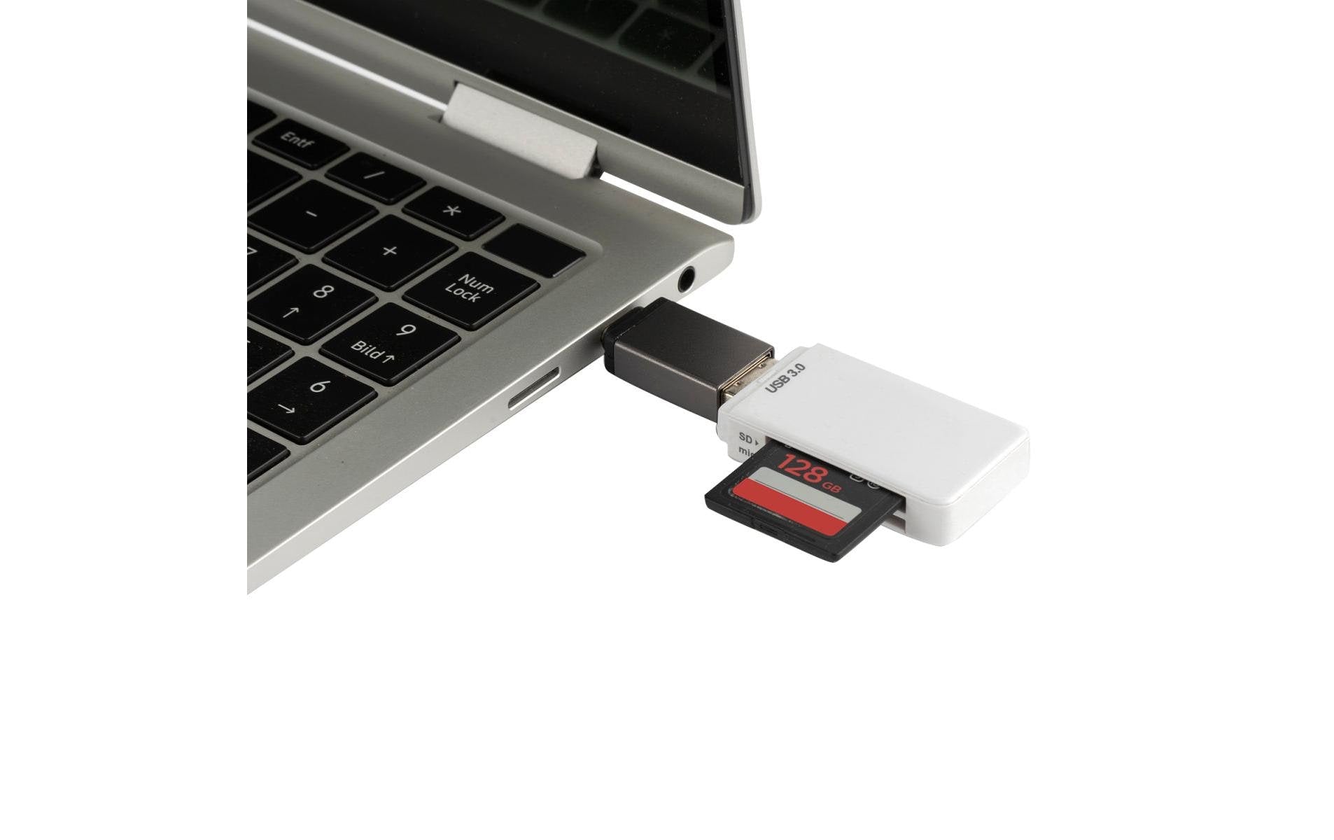 4smarts 458769 Adapter USB-C zu USB-A – USB 3.2 Gen 1 (5 Gbit/s), 2 Stück, Grau