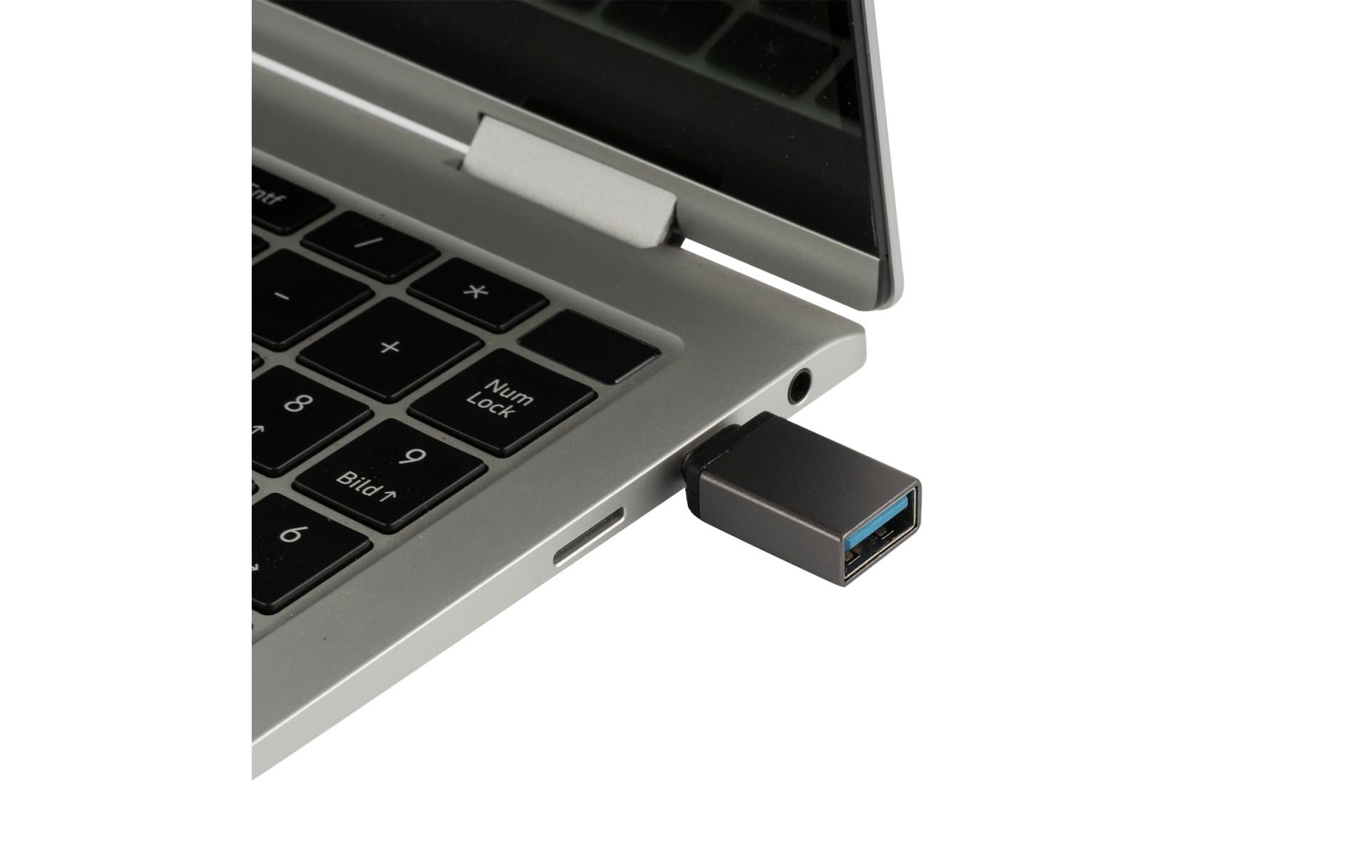4smarts 458769 Adapter USB-C zu USB-A – USB 3.2 Gen 1 (5 Gbit/s), 2 Stück, Grau