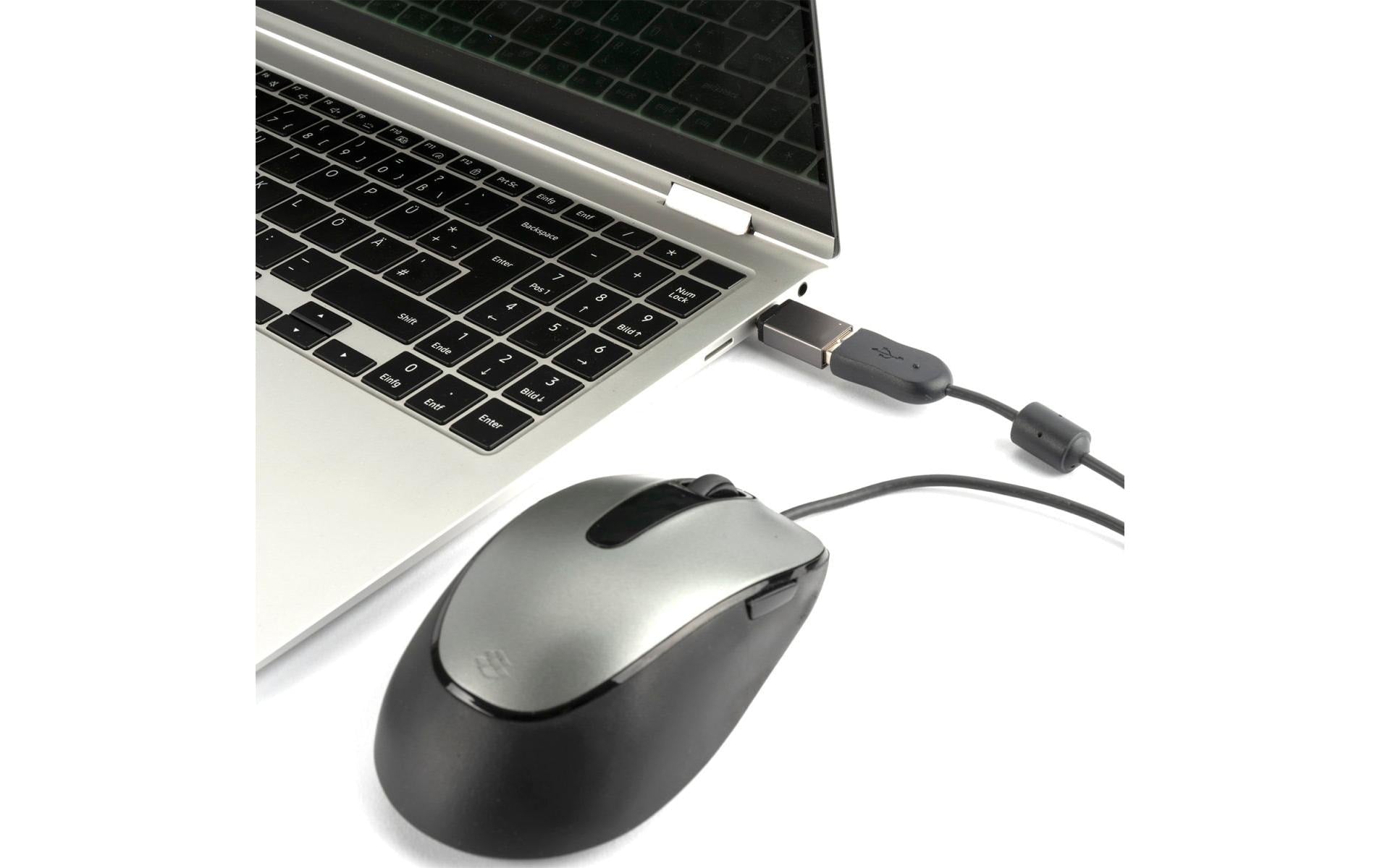 4smarts 458769 Adapter USB-C zu USB-A – USB 3.2 Gen 1 (5 Gbit/s), 2 Stück, Grau