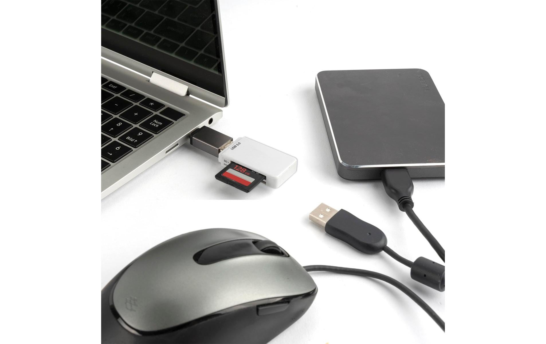 4smarts 458769 Adapter USB-C zu USB-A – USB 3.2 Gen 1 (5 Gbit/s), 2 Stück, Grau