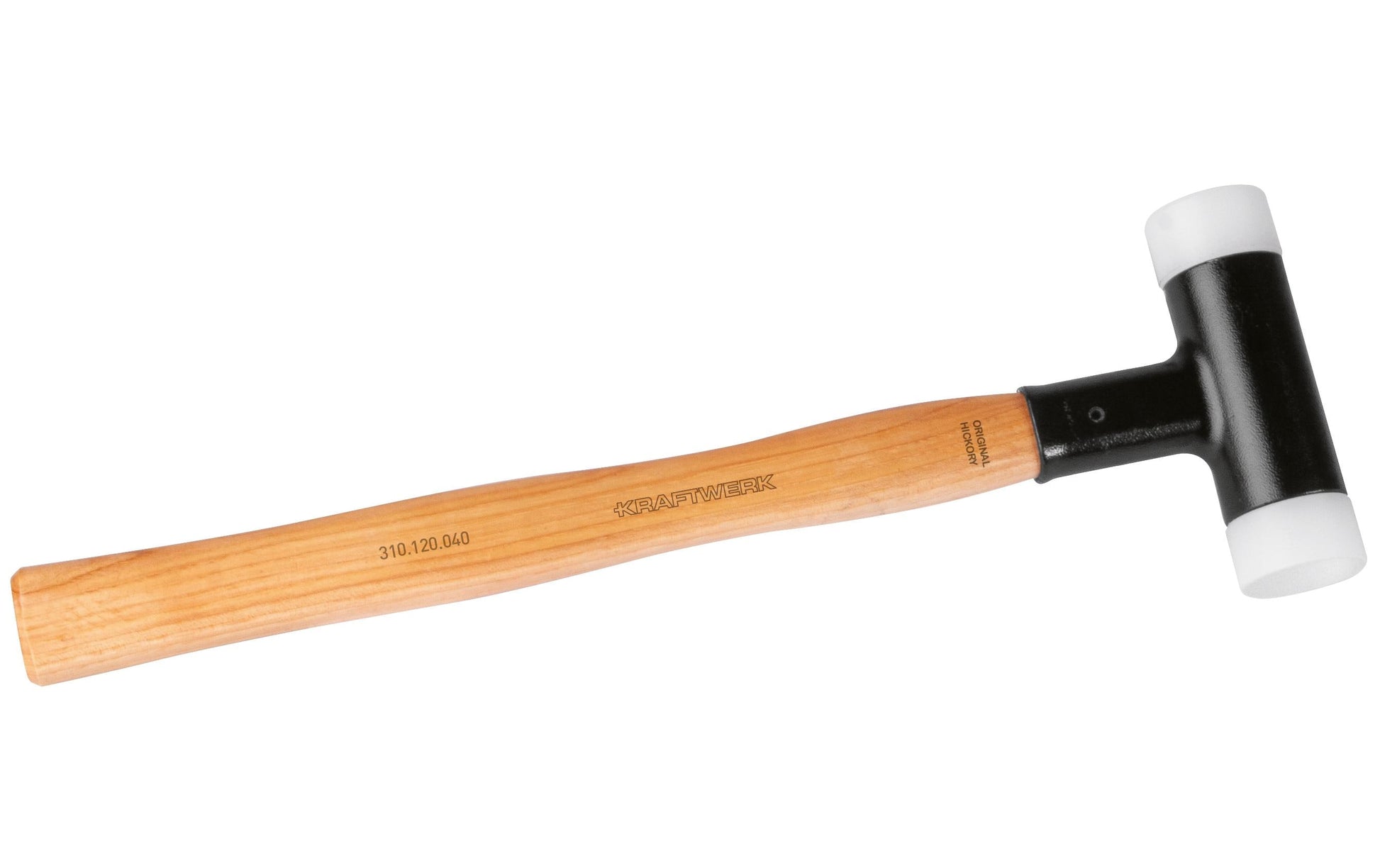 KRAFTWERK 310.120.040 Rückschlagfreier Hammer – 480 g, Kopfdurchmesser 40 mm, Holzgriff