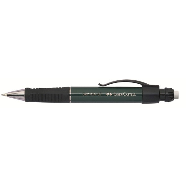 Faber-Castell Grip Plus 1307 Druckbleistift – 0,7 mm – Grün Metallic – mit Radierer