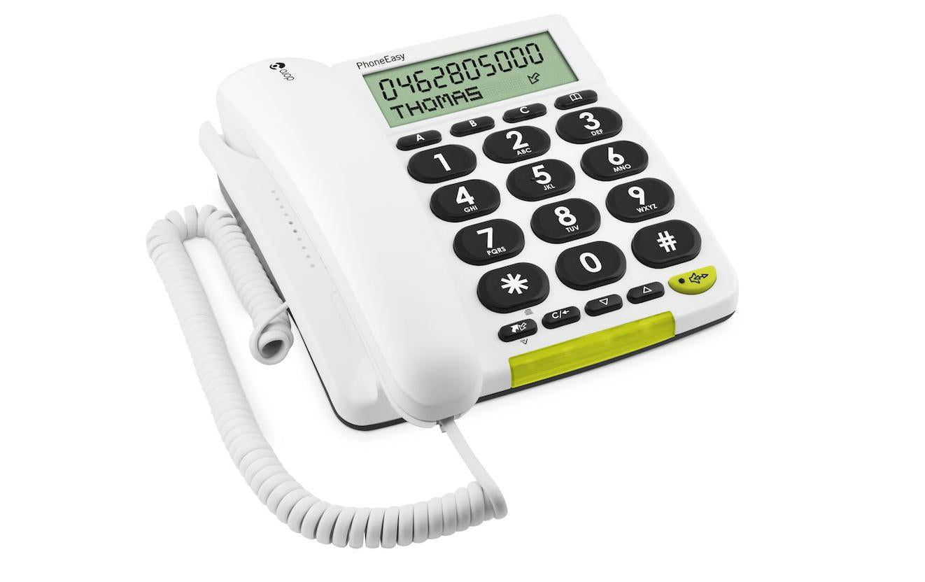 Doro PhoneEasy 312cs – Analoges Telefon, kabelgebundenes Mobilteil, Freisprecheinrichtung