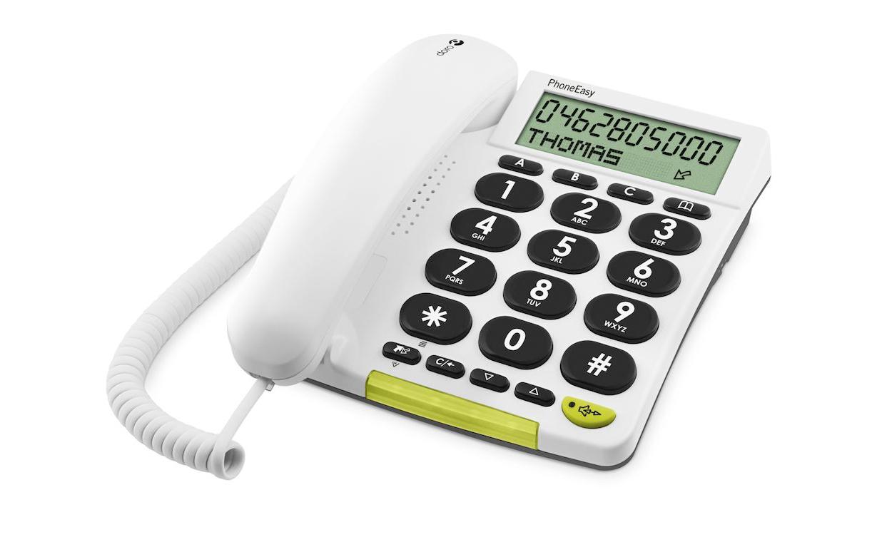 Doro PhoneEasy 312cs – Analoges Telefon, kabelgebundenes Mobilteil, Freisprecheinrichtung