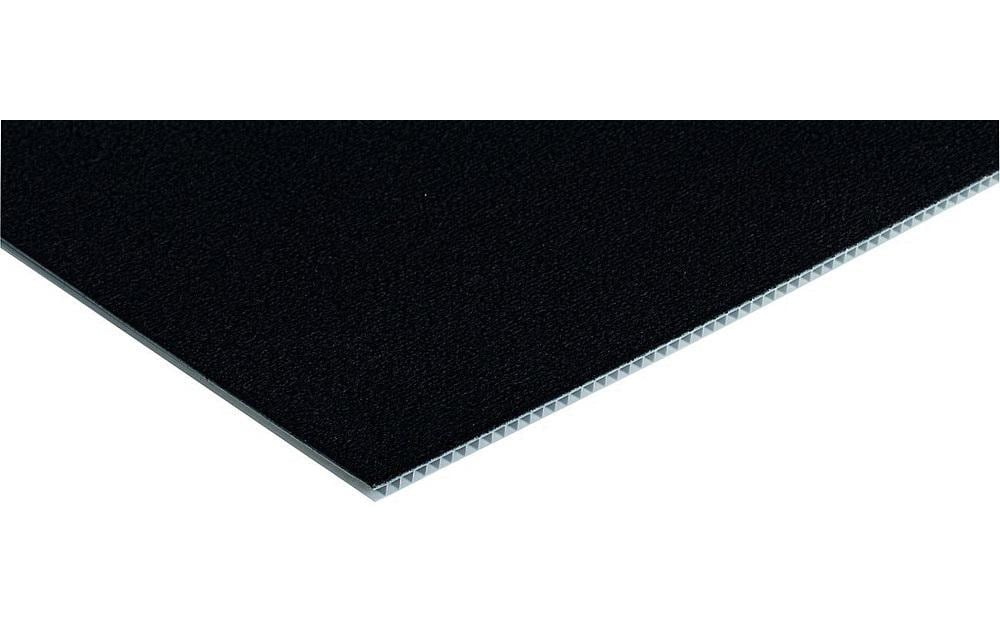 purVario Basisplatte (rechteckig) – für Wohnwagen/Van – 31×1×51 cm – schwarz, Kunststoff, Velour – 1 Stk.