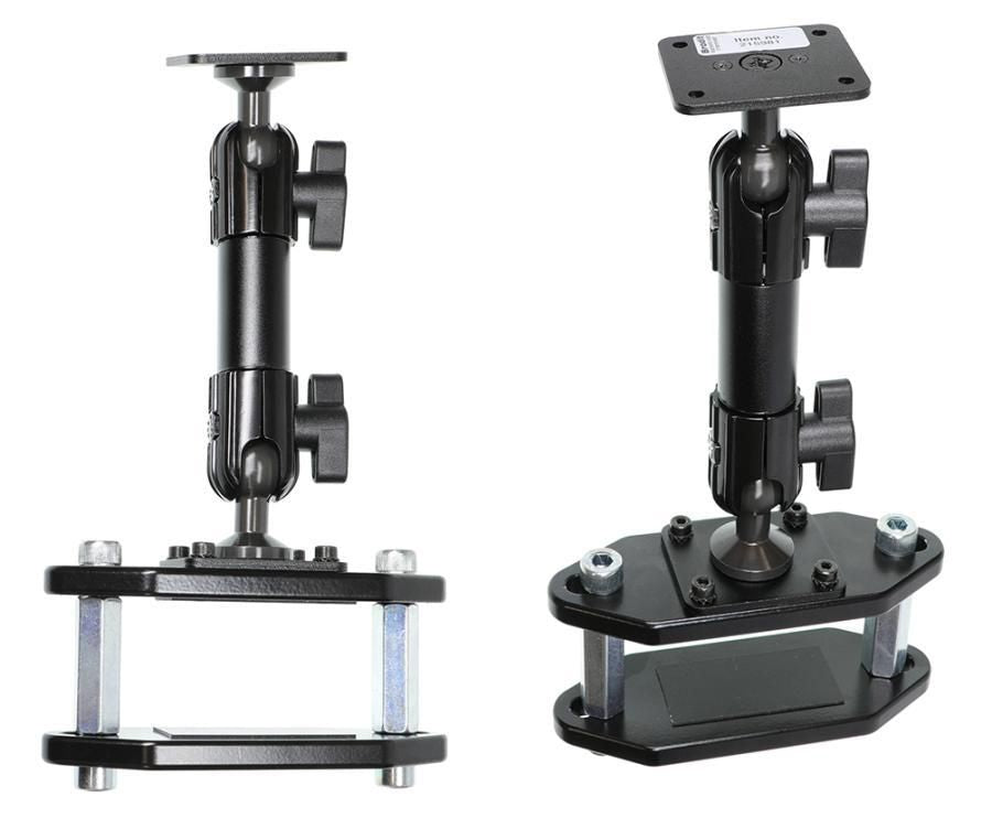 Brodit Fahrzeug-Dock für Tablets/UMPC mit Montageplatte 50×42 mm – 360° drehbar – Schwarz
