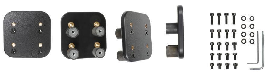 Brodit Vibrationsdämpfer – Tischständer – Schraubbefestigung, horizontal/vertikal, stossfest – Schwarz