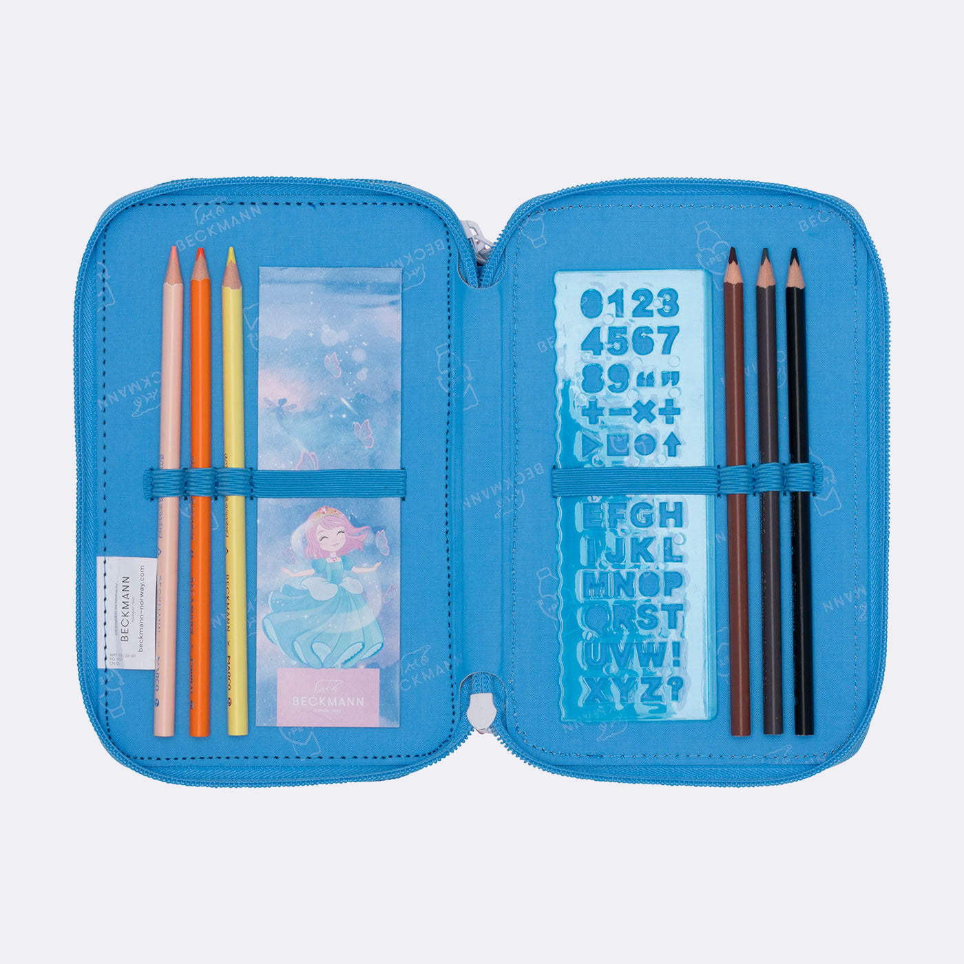 Beckmann Classic Etui Triple, gefüllt – Fairytale – Polyester – 13 × 20,5 × 7 cm
