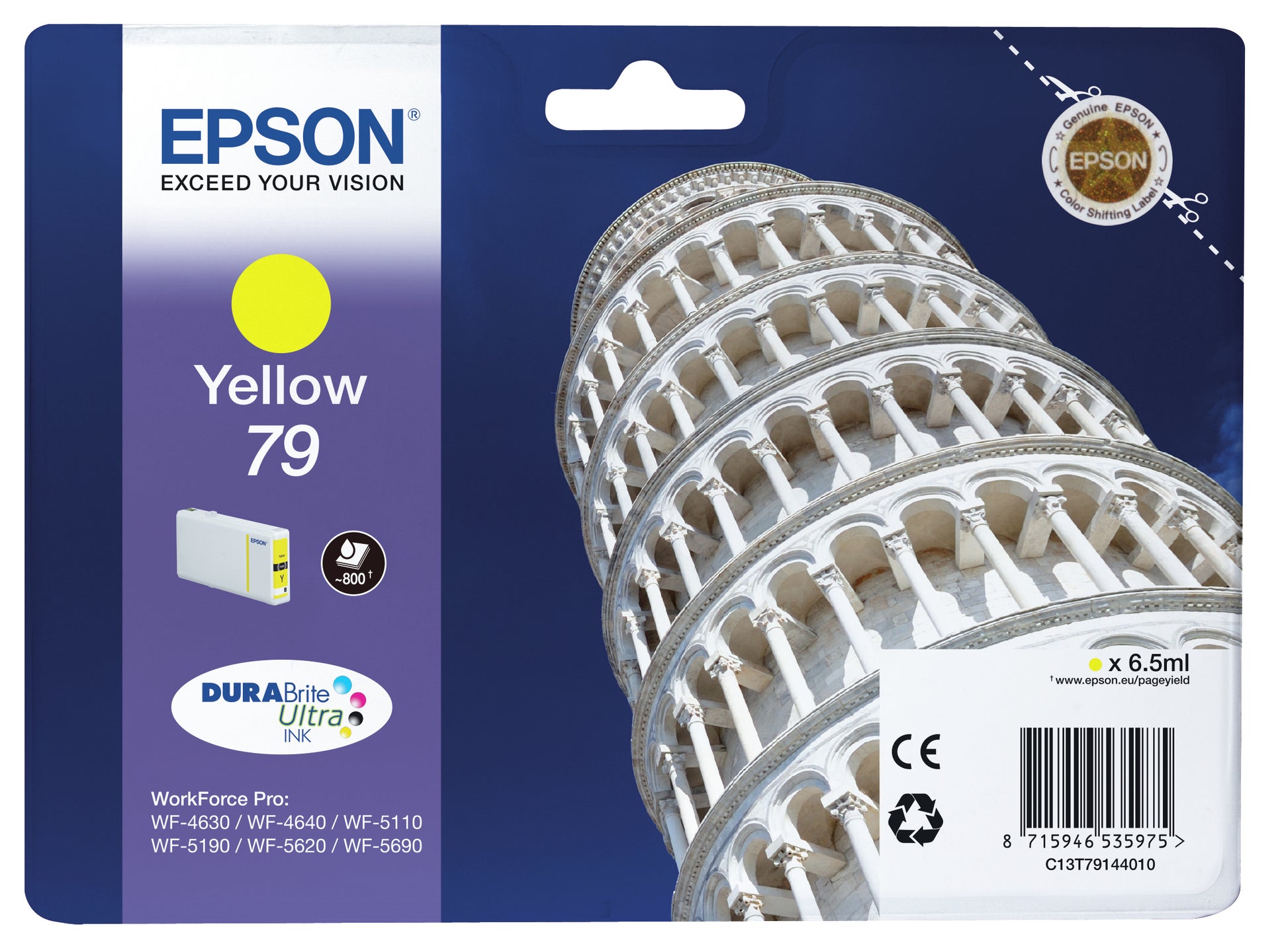 Epson Tintenpatrone 79, gelb, 800 Seiten, original – für Epson-Drucker