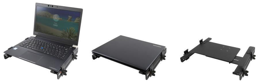 Brodit Passive Halterung für Laptops 283–384 mm Breite – AMPS 4 mm, Metall – Schwarz