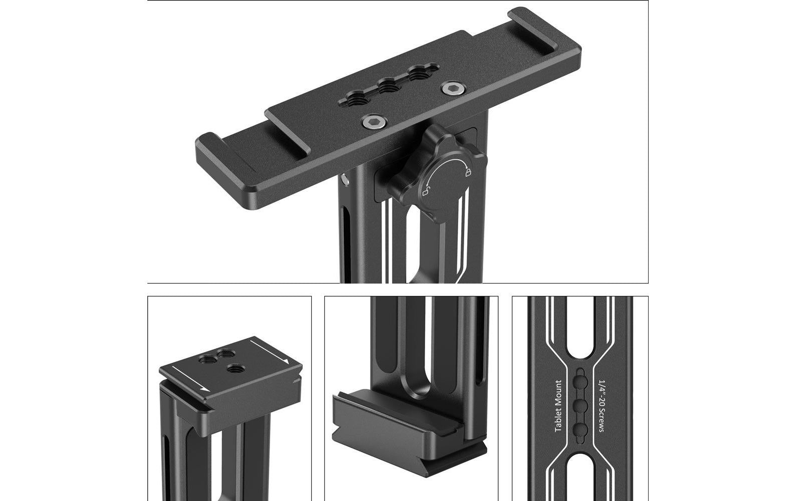SmallRig 2930 Tablet-Tischhalterung – für iPad bis 12,9", ausziehbar – Schwarz