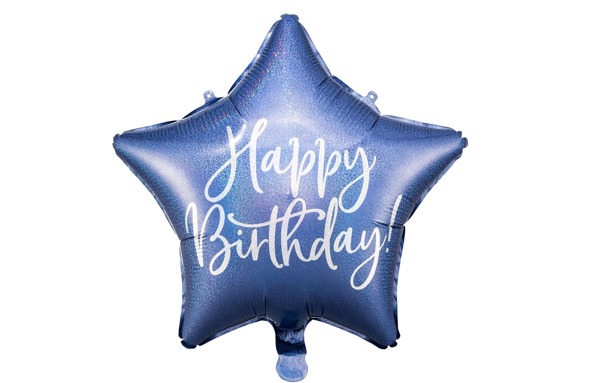PartyDeco Folienballon Stern – Blau – Ø 40 cm – Folie – 1 Stk