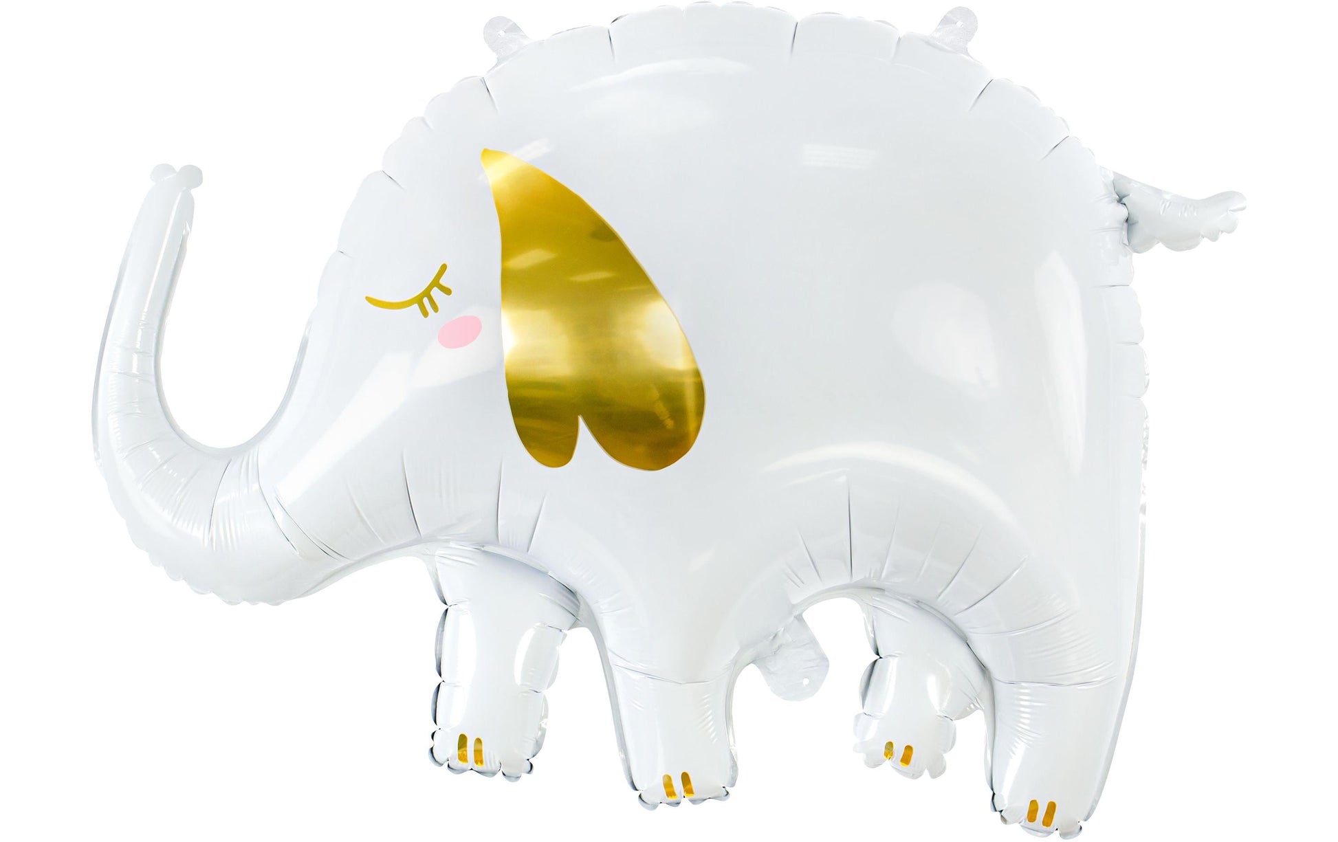 PartyDeco Folienballon Elefant – Weiss – 83 × 58 cm – 1 Stk