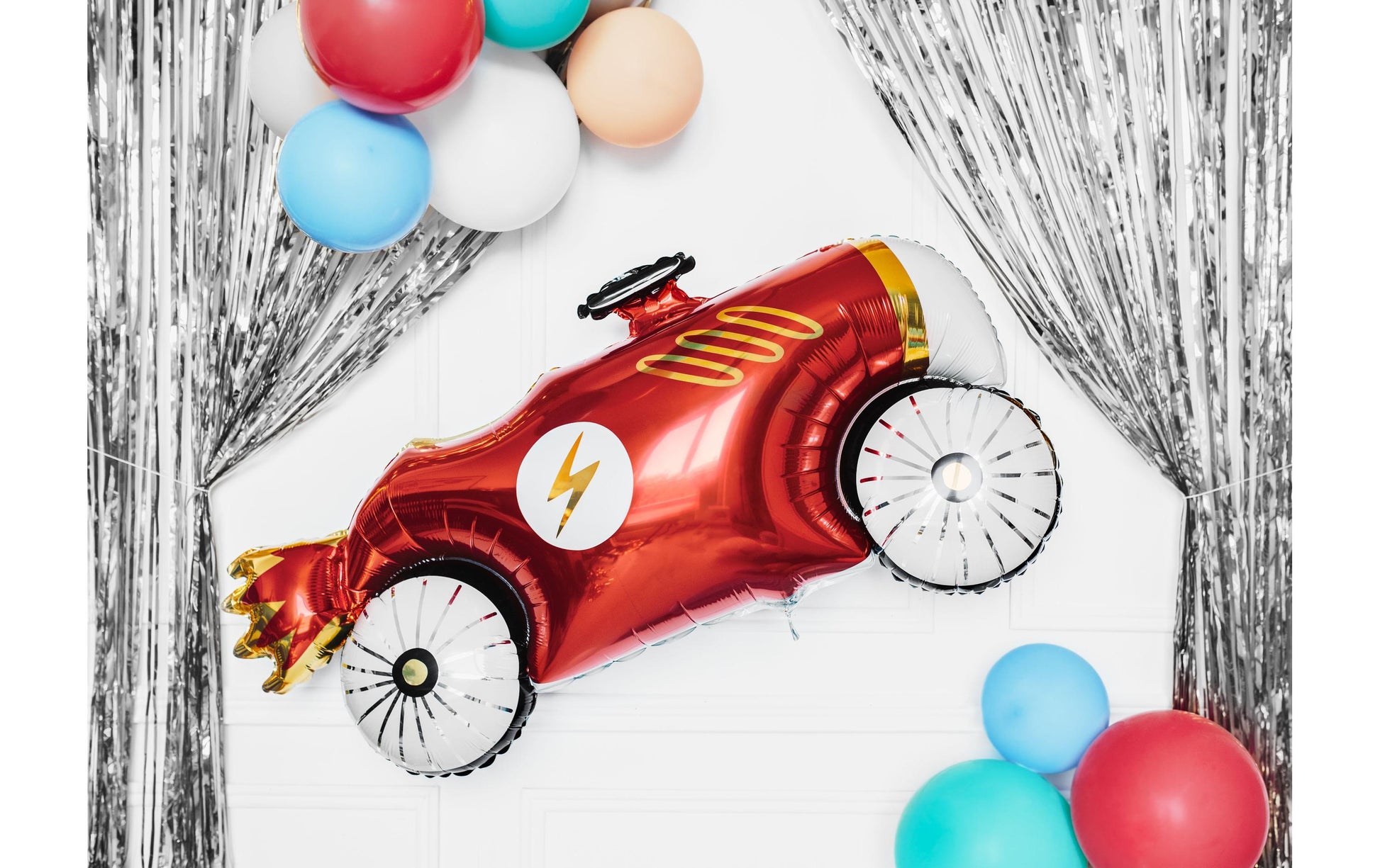PartyDeco Folienballon Auto – Mehrfarbig – 92 × 45 cm – Folie – 1 Stk