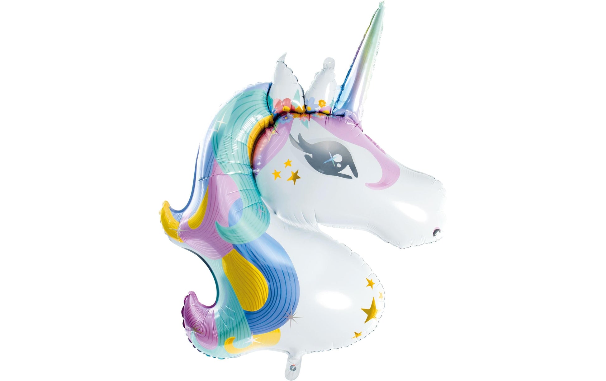 PartyDeco Folienballon Einhorn – mehrfarbig – 73 × 90 cm – 1 Stk