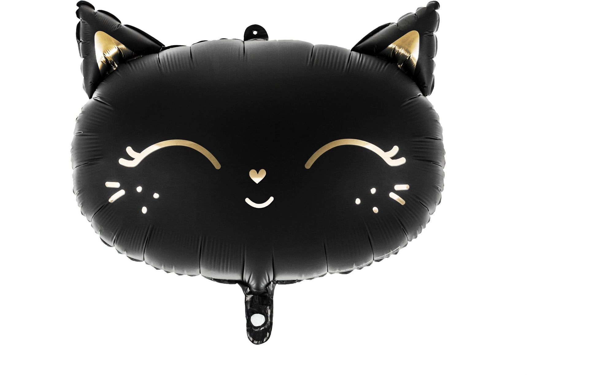 PartyDeco Folienballon Katze – Schwarz/Gold – 48 × 36 cm – 1 Stk