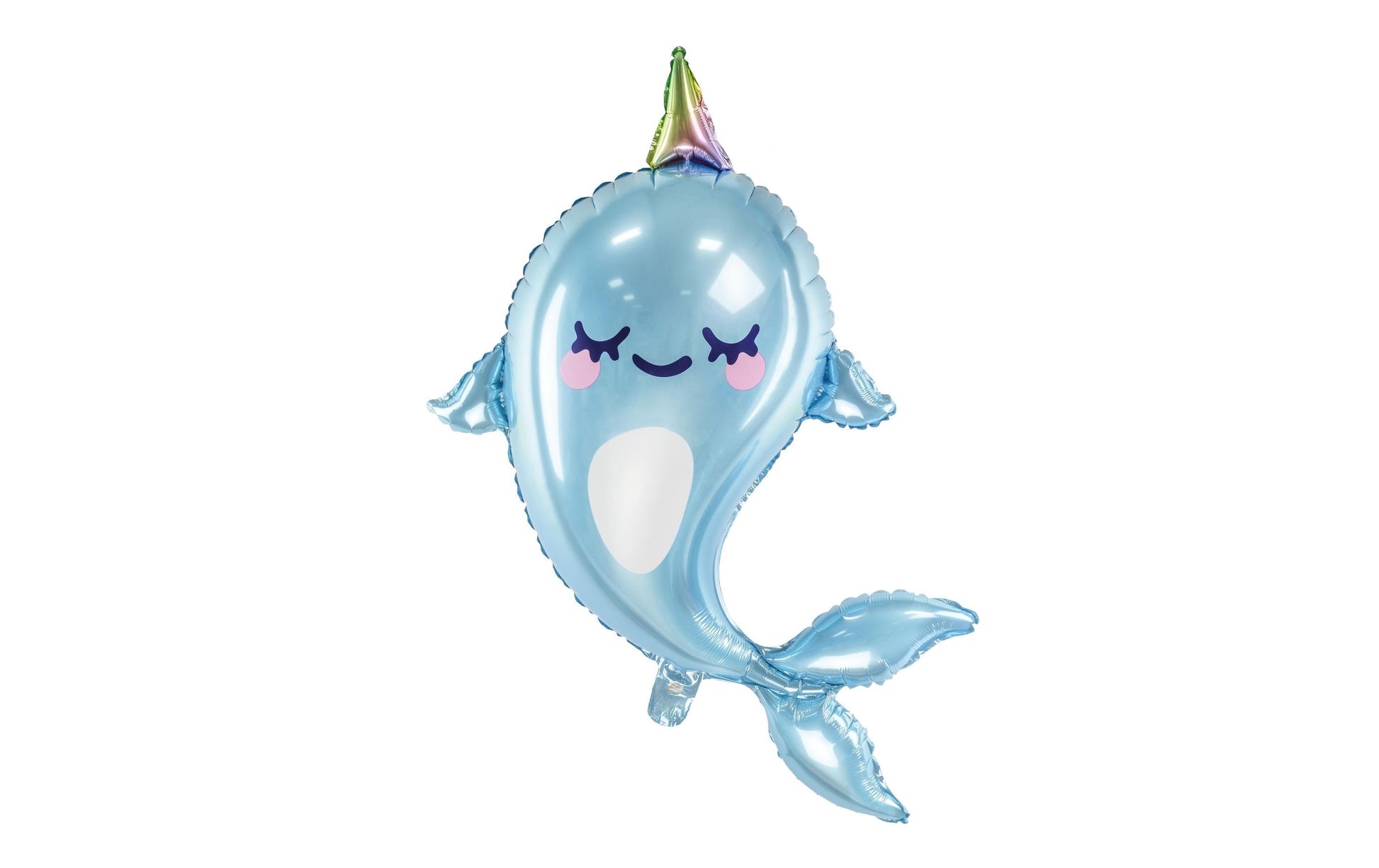 PartyDeco Folienballon Wal – Blau – 53 × 87 cm – 1 Stk