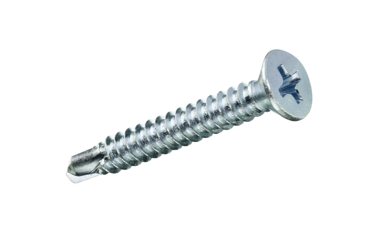 Ftm Krafter Selbstbohrschrauben – Ø 4,8 × 25 mm, Senkkopf Phillips (PH), Teilgewinde, Stahl, verzinkt, 6 Stk.