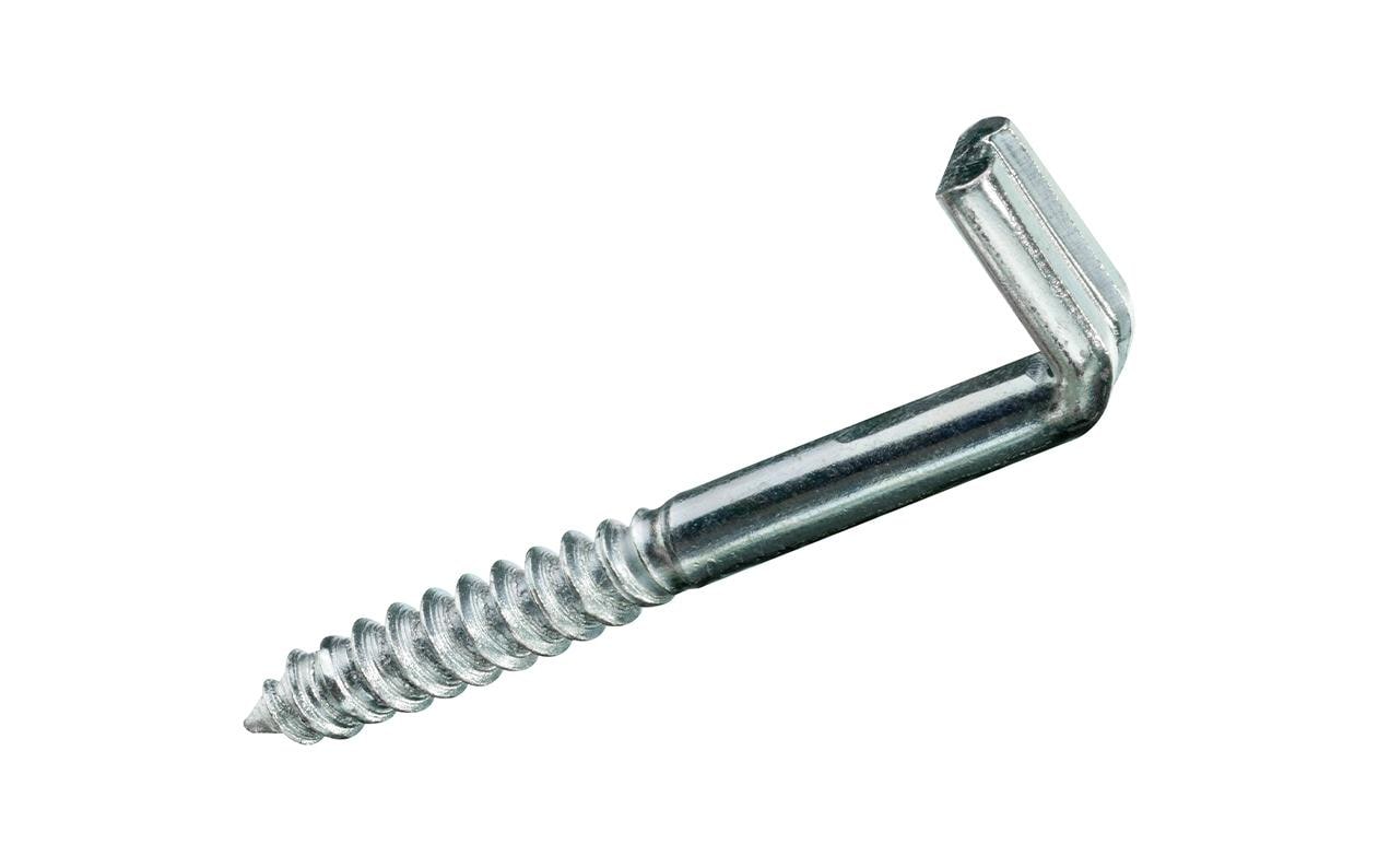 Ftm Krafter Schraubhaken – Ø 4,4 × 50 mm, Teilgewinde, Schlitz, Stahl, verzinkt, 4 Stk.