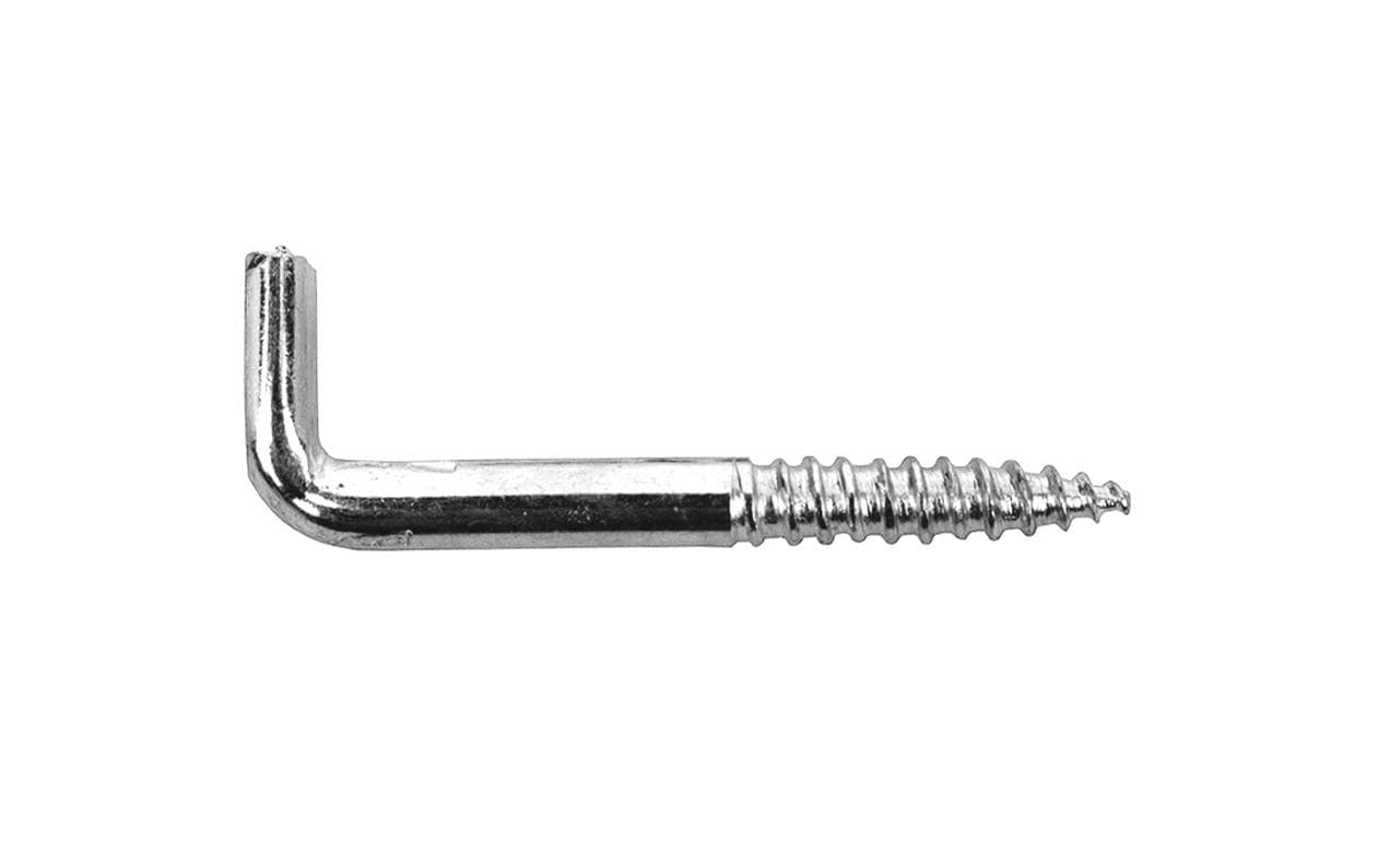 Ftm Krafter Schraubhaken – Ø 4,4 × 50 mm, Teilgewinde, Schlitz, Stahl, verzinkt, 4 Stk.
