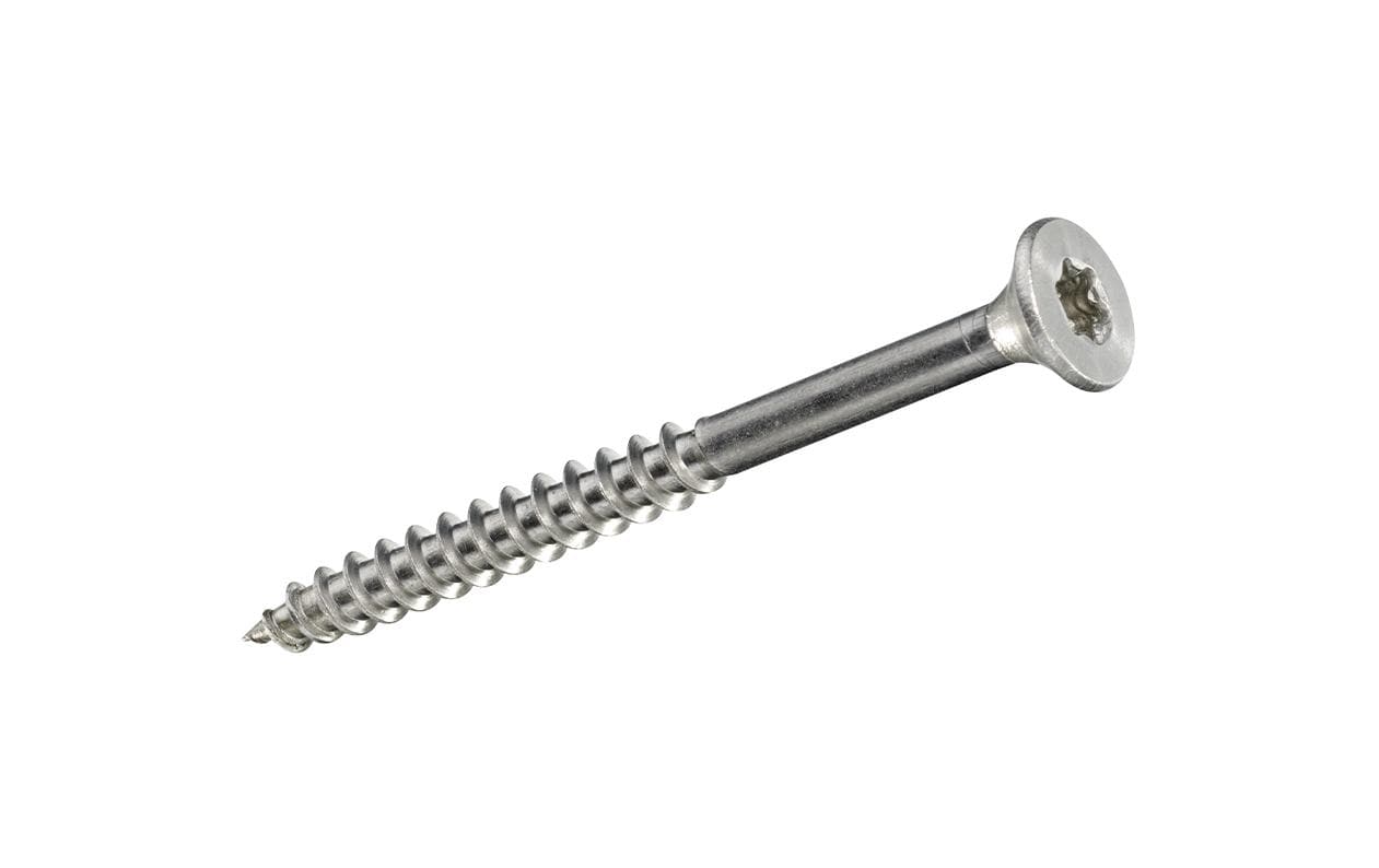 Ftm Krafter Spanplattenschrauben – Ø 6 × 100 mm, Senkkopf Torx, Teilgewinde, Edelstahl, 2 Stk.