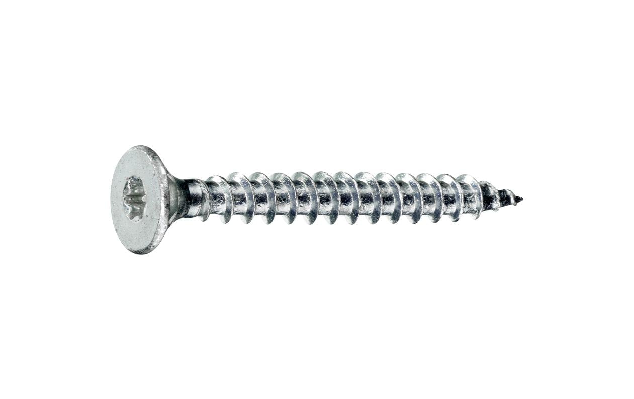 Ftm Spanplattenschrauben – Ø 3 × 20 mm, Senkkopf Torx, Vollgewinde, Stahl, blau verzinkt, 25 Stk.