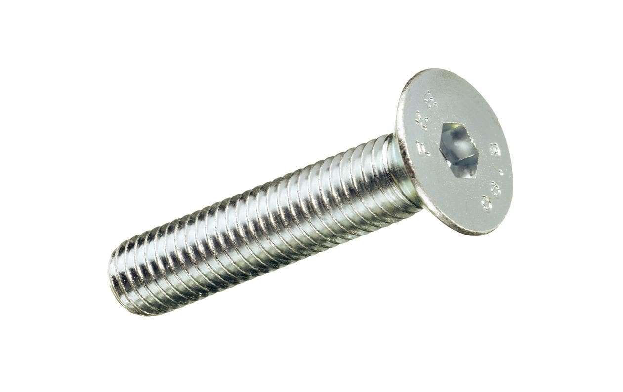 Ftm Schrauben M5 – Senkkopf, Innensechskant, 50 mm, Stahl, verzinkt, Blau, 4 Stk.