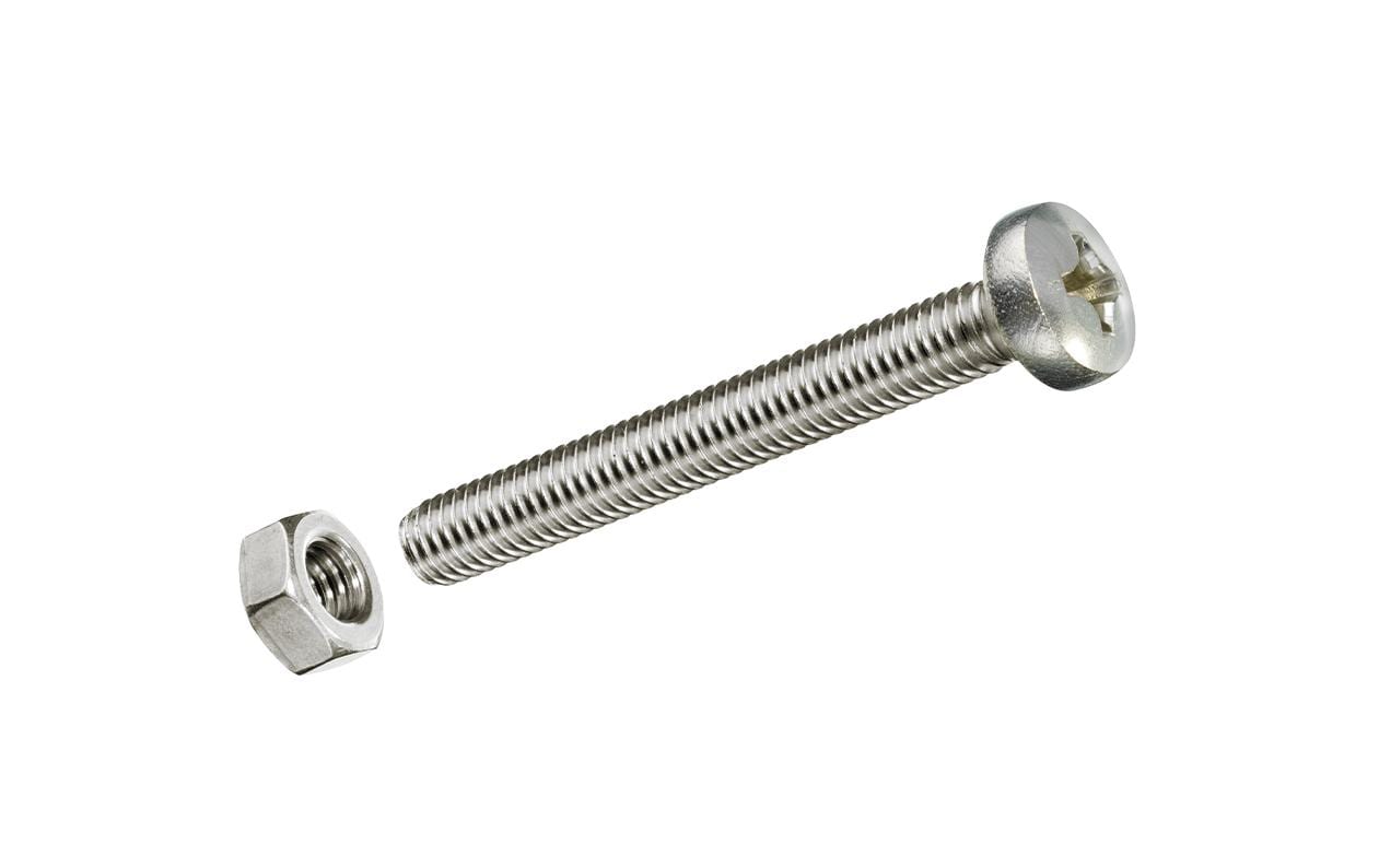 Ftm Krafter Schrauben M5 – Linsenkopf Phillips (PH), 40 mm, Edelstahl, 4 Stk.