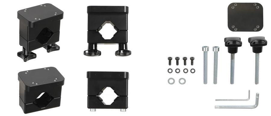 Brodit 216114 – Rohrhalterung, für Rohr Ø 29–40 mm, Dual AMPS, Aluminium, Schwarz