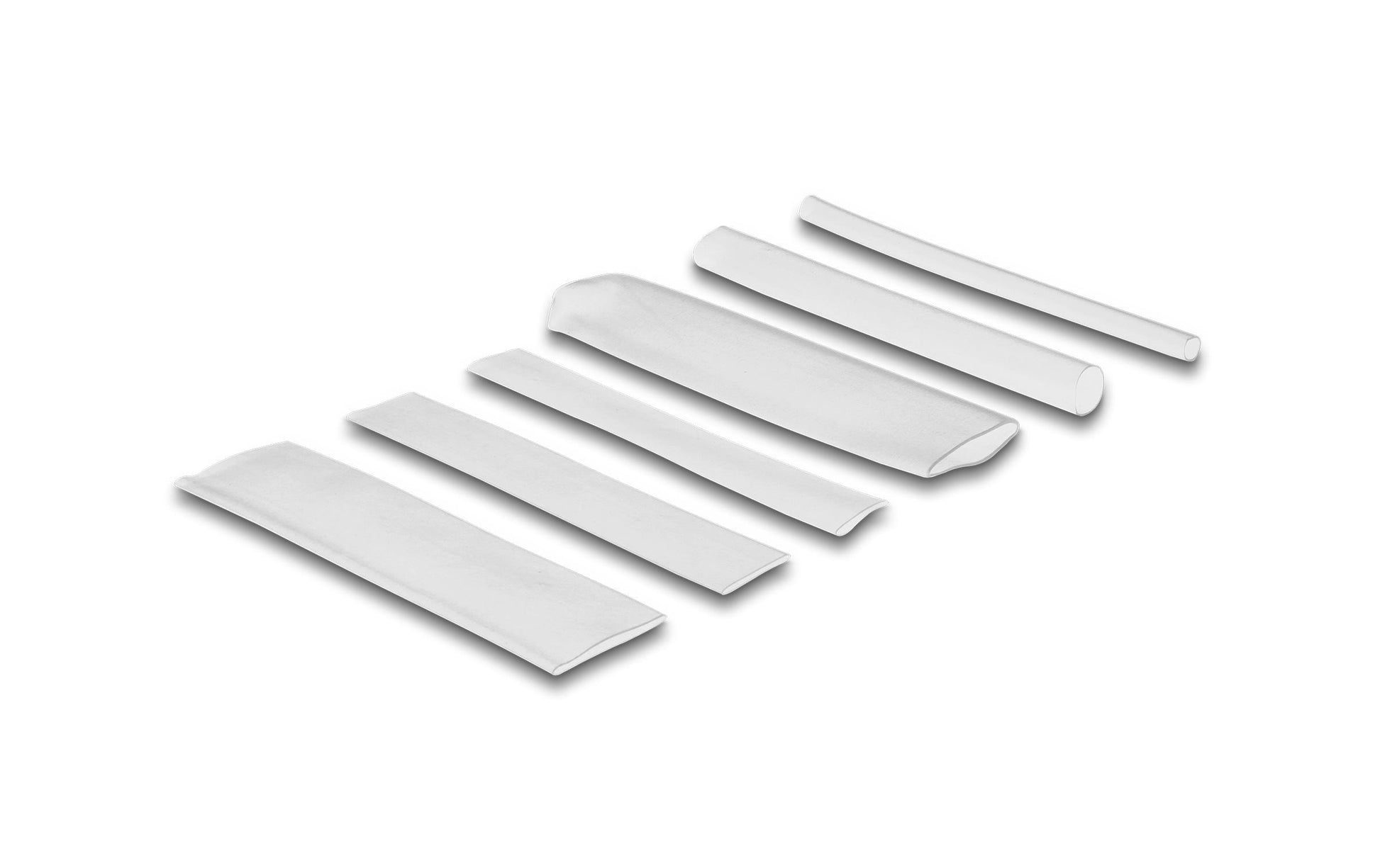 DeLOCK Schrumpfschlauch-Set, 100 Stk., Ø 10 mm, 10 cm – transparent