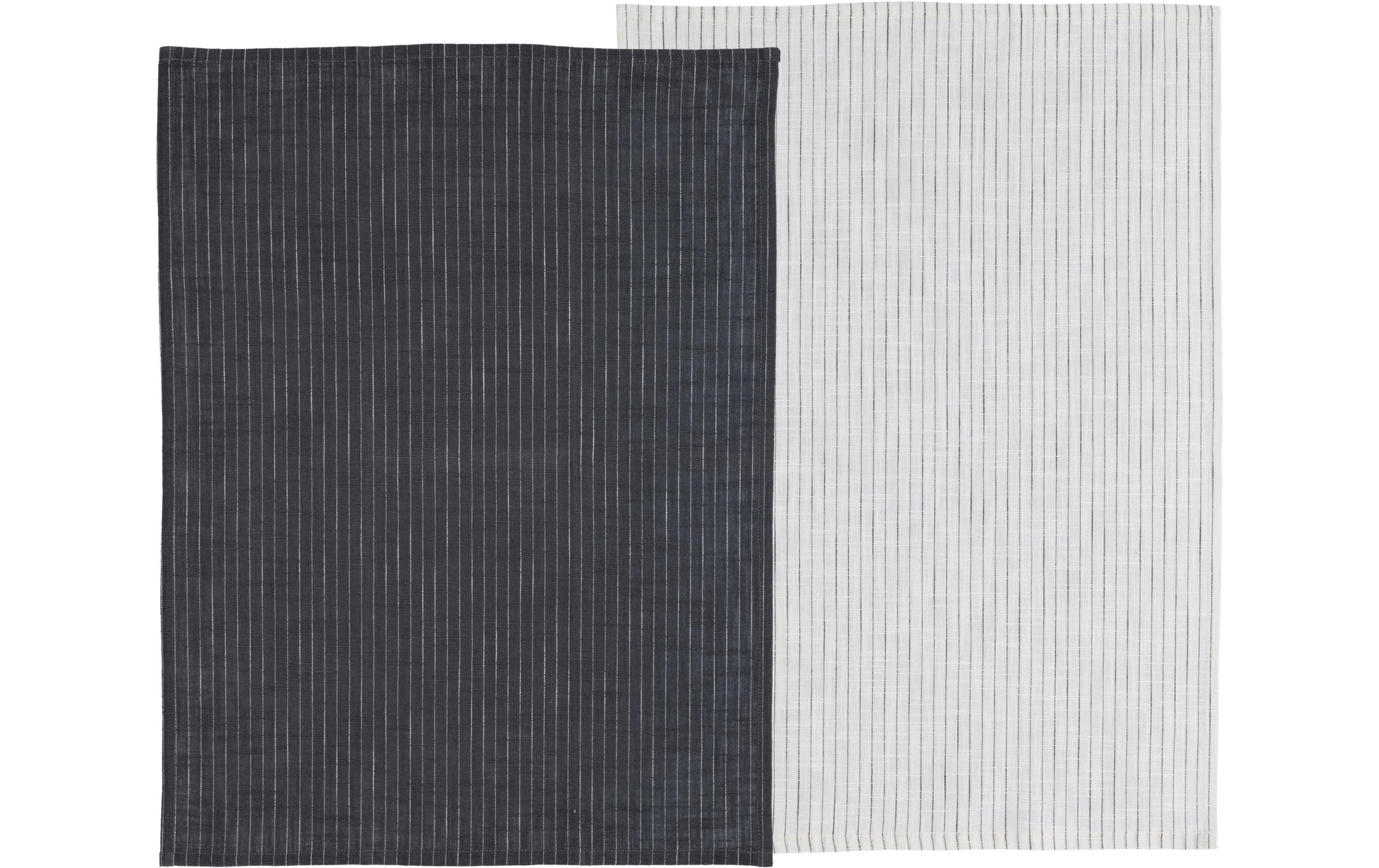 Södahl Geschirrtücher 2er-Set, 50 × 70 cm, Baumwolle, Grau/Weiss