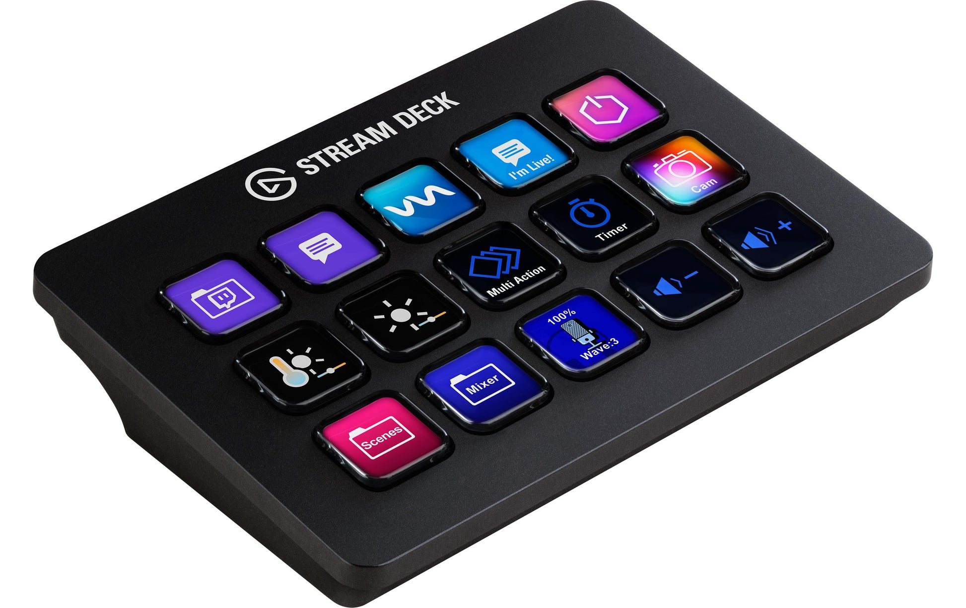 Elgato Stream Deck MK.2 – Keypad-Steuerpult – 15 Tasten, LCD-Tasten – kabelgebunden, USB-C – schwarz