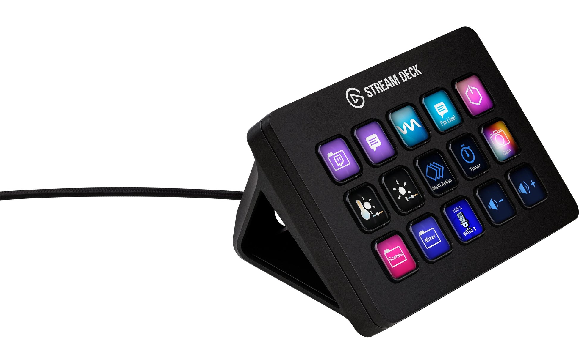 Elgato Stream Deck MK.2 – Keypad-Steuerpult – 15 Tasten, LCD-Tasten – kabelgebunden, USB-C – schwarz