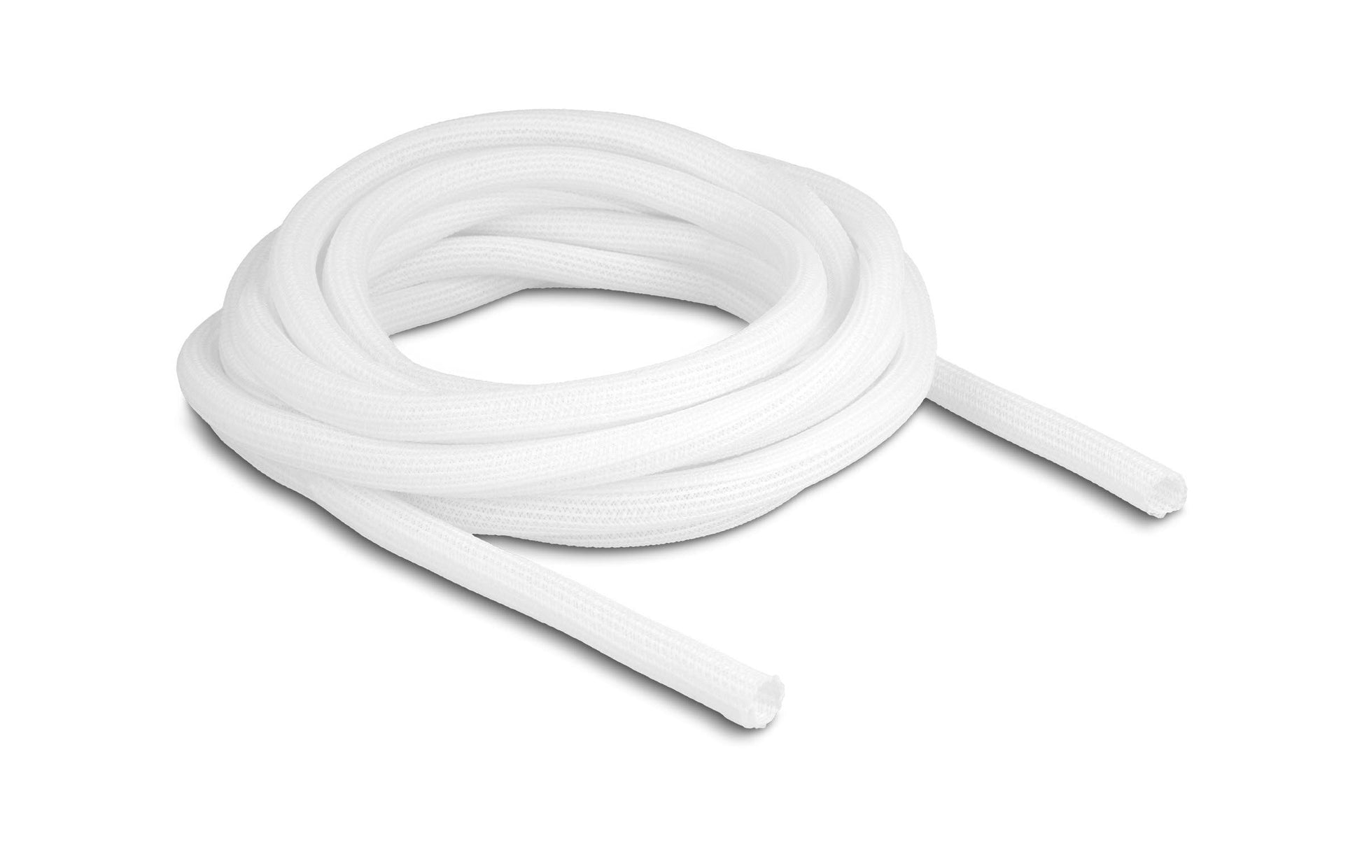 DeLOCK Kabelschlauch – 9 mm × 5 m – Weiss – Polyester, Zuschneidbar