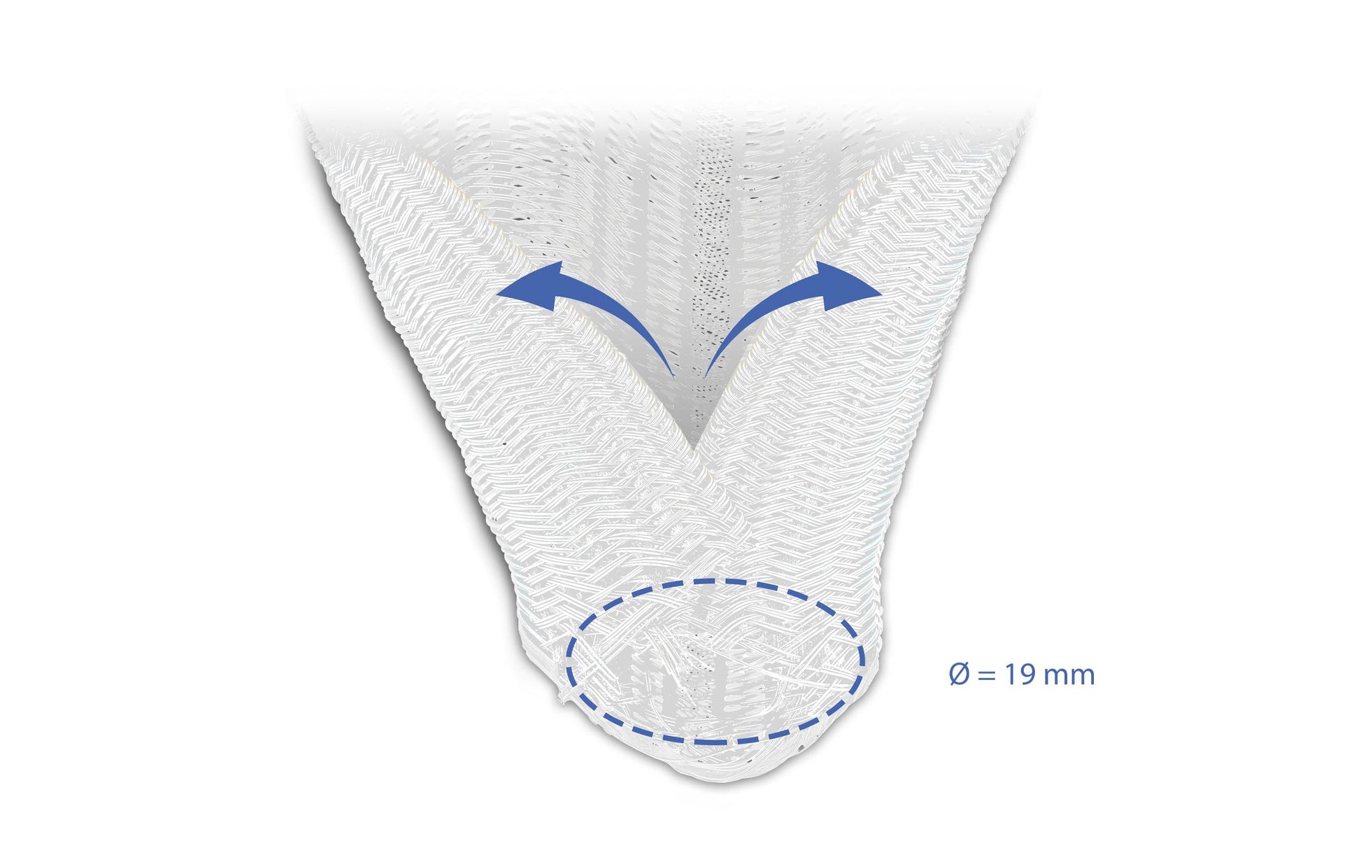DeLOCK Kabelschlauch, Ø 19 mm × 5 m, selbstschliessend, zuschneidbar, hitzebeständig – weiss