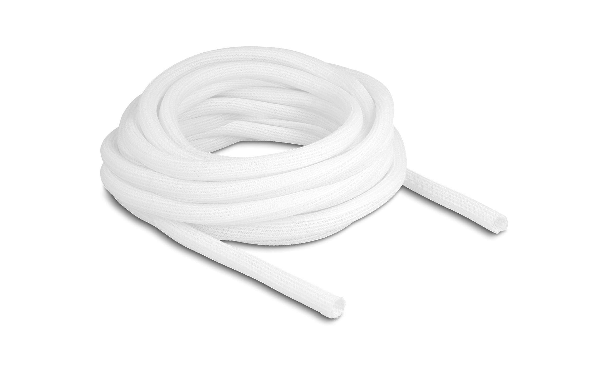 DeLOCK Kabelschlauch – Ø 9 mm – 10 m – Polyester – Weiss, zuschneidbar