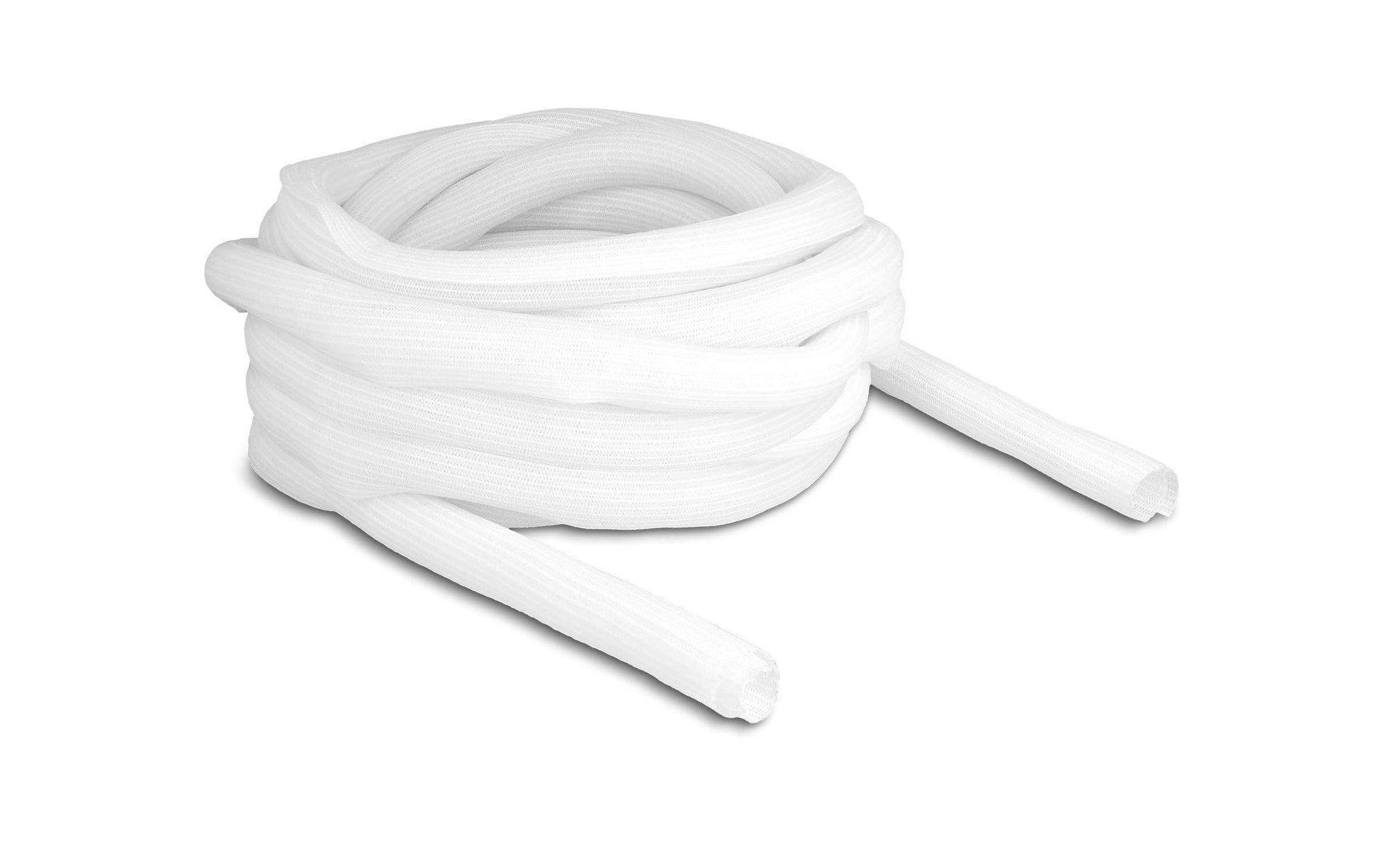 DeLOCK Kabelschlauch, Ø 25 mm × 10 m, selbstschliessend, schneidbar, hitzebeständig – weiss