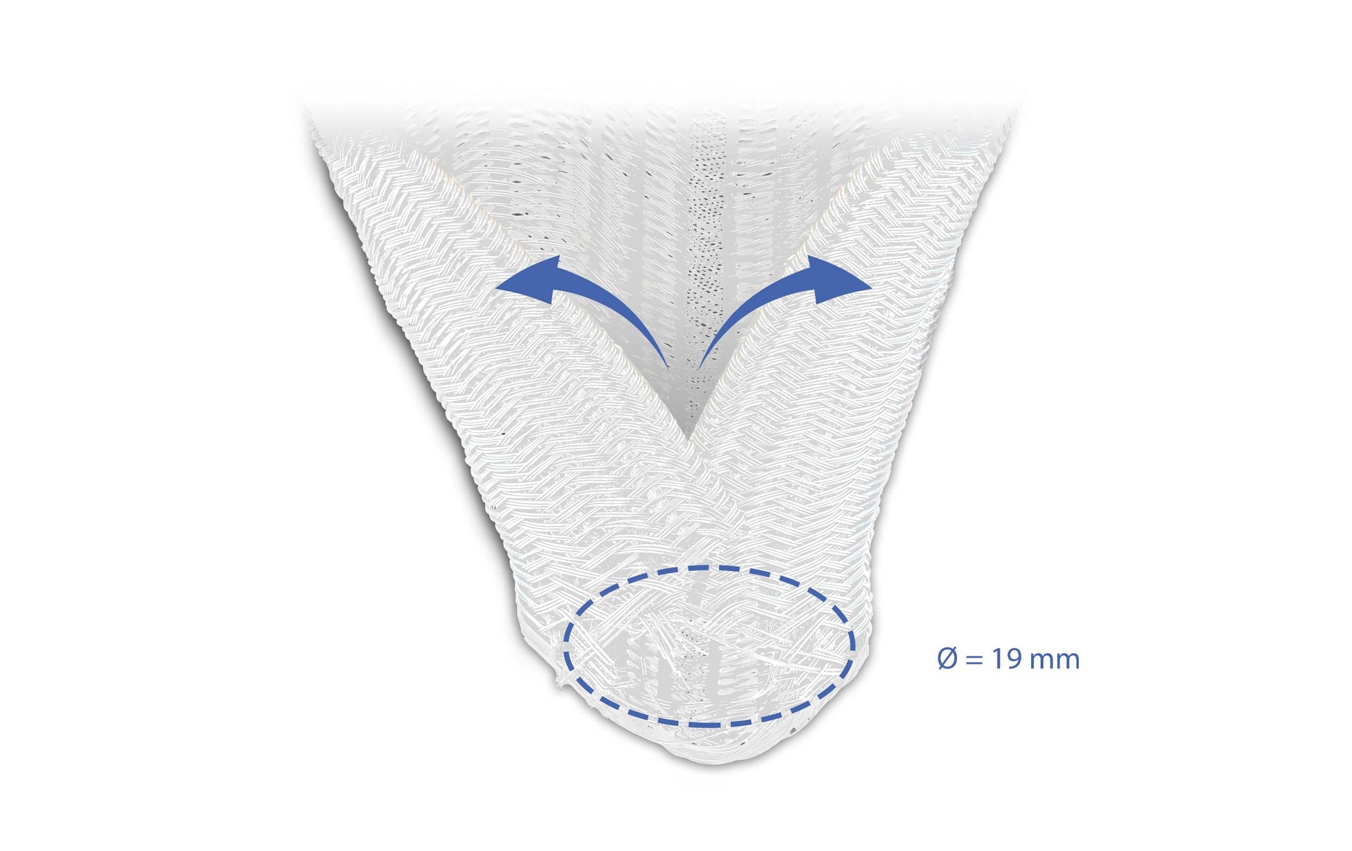 DeLOCK Kabelschlauch Ø 19 mm × 10 m, selbstschliessend, zuschneidbar, hitzebeständig – weiss