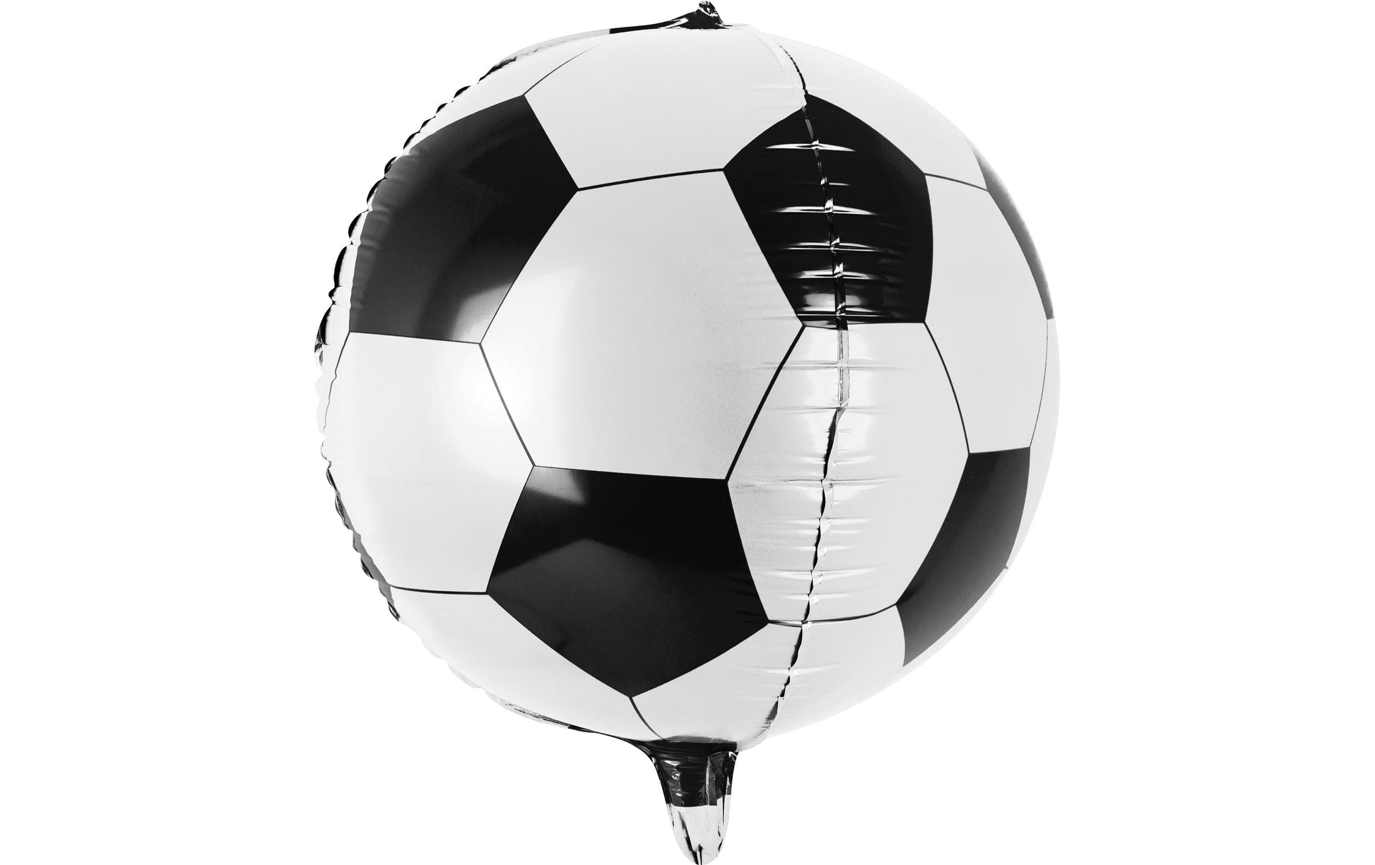 PartyDeco Folienballon Fussball – Weiss – Ø 40 cm – Folie – 1 Stk