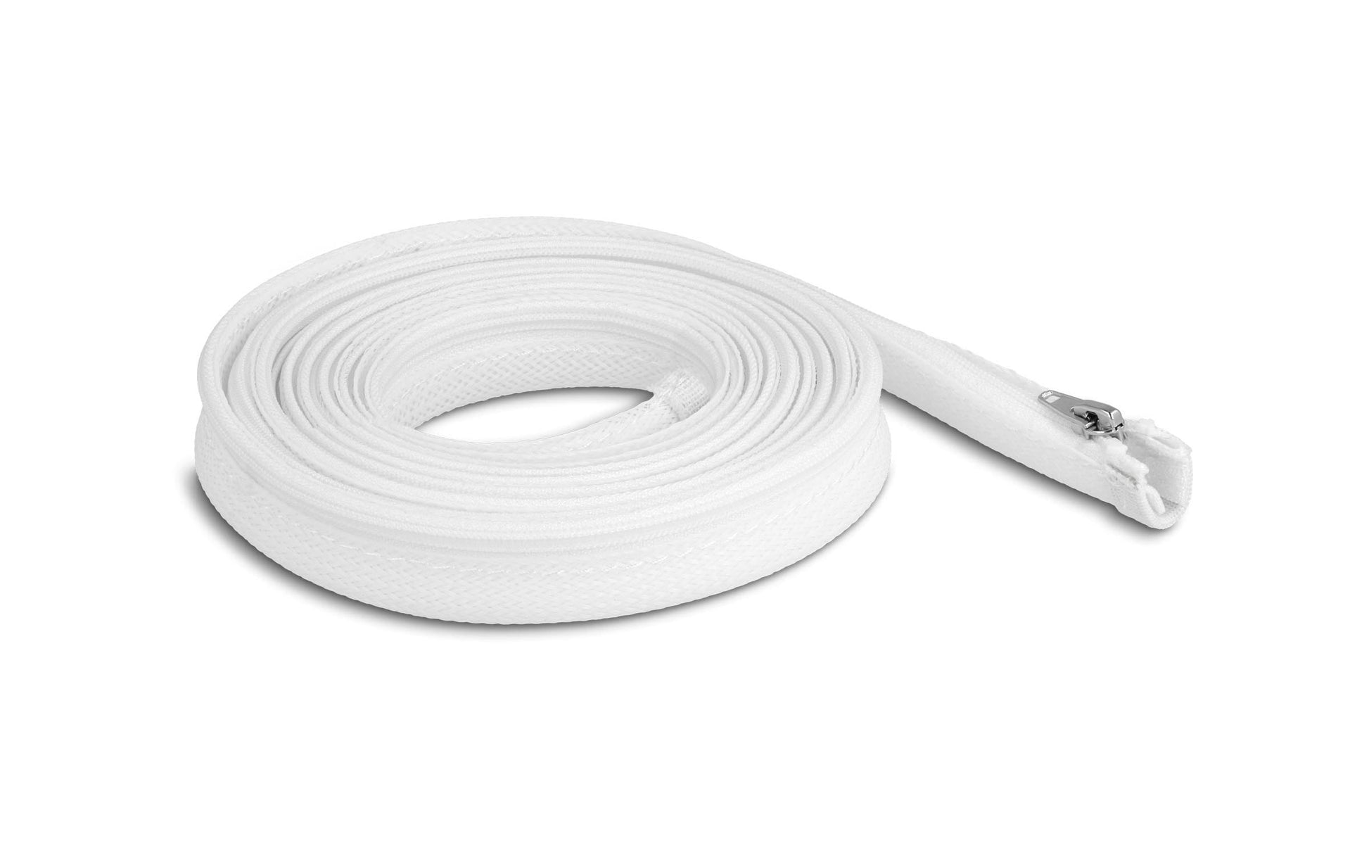 DeLOCK Kabelschlauch, Ø 20 mm, 3 m, Reissverschluss, wiederverwendbar, hitzebeständig – weiss